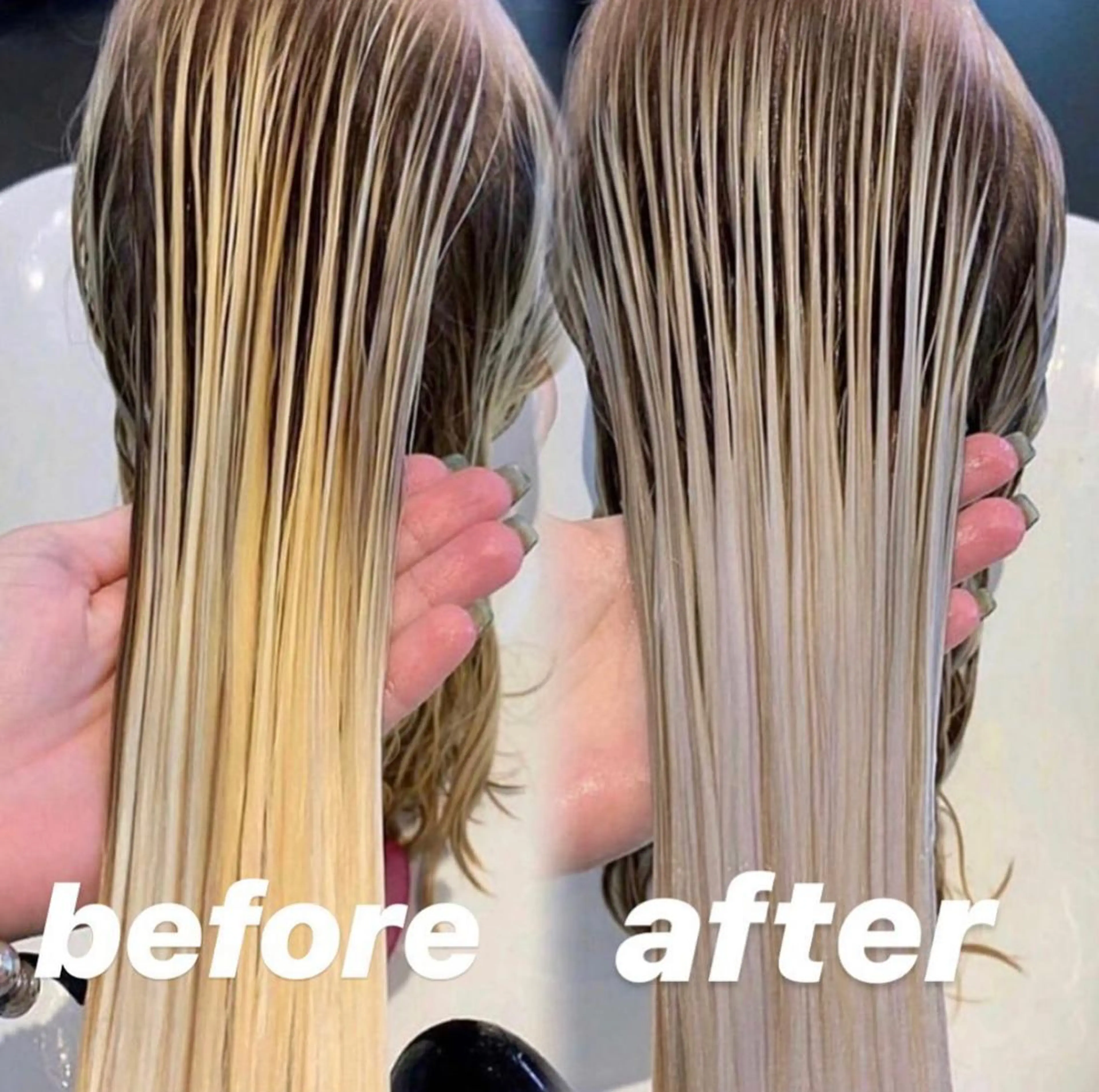 ロング salowin 原宿 aroa所属・韓国／ハッシュカット ／透明感カラー／金野のヘアスタイル