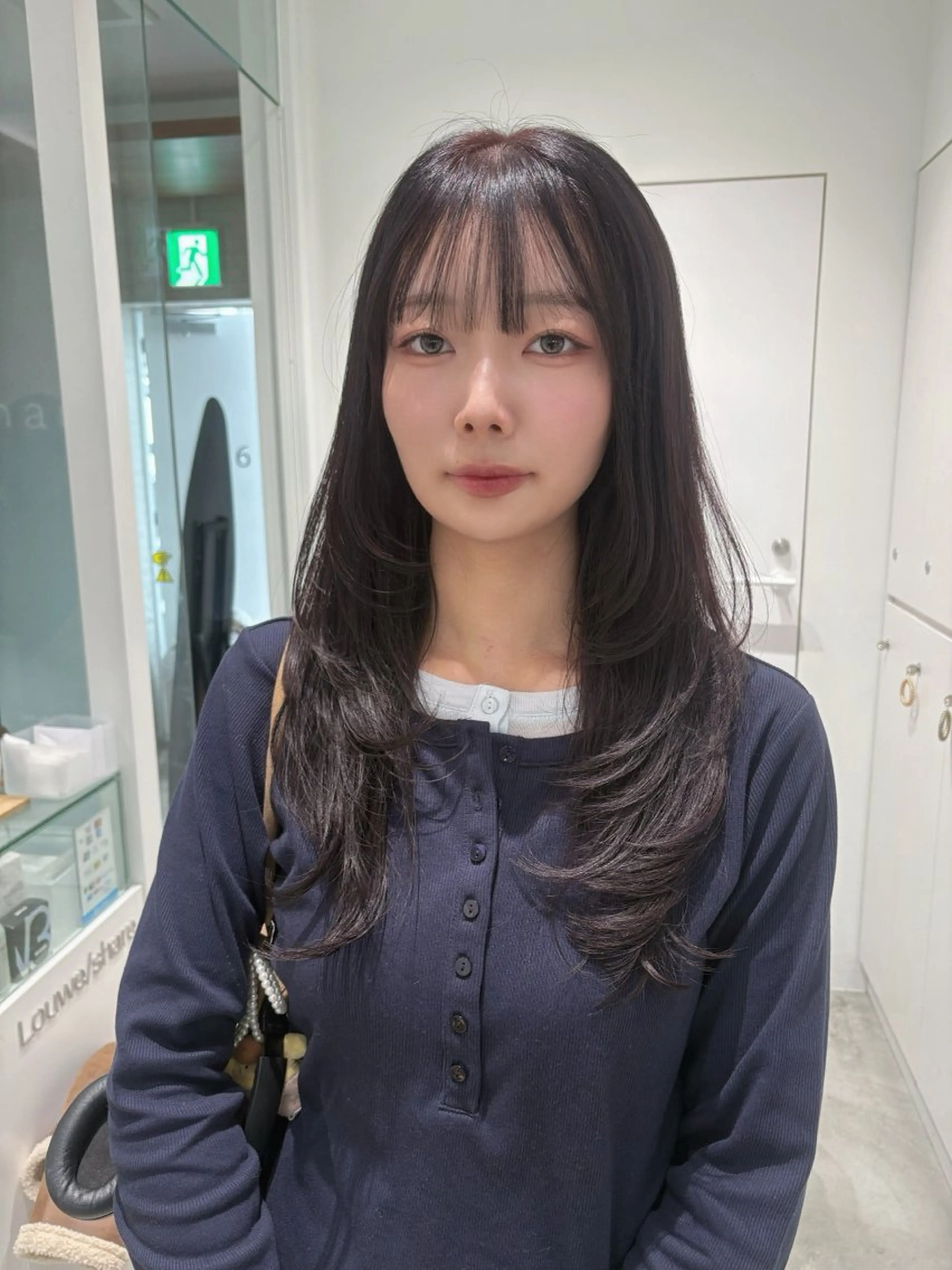 ロング カラー カット ヘアカラー 🎀優姫 🎀  韓国レイヤーのヘアスタイル