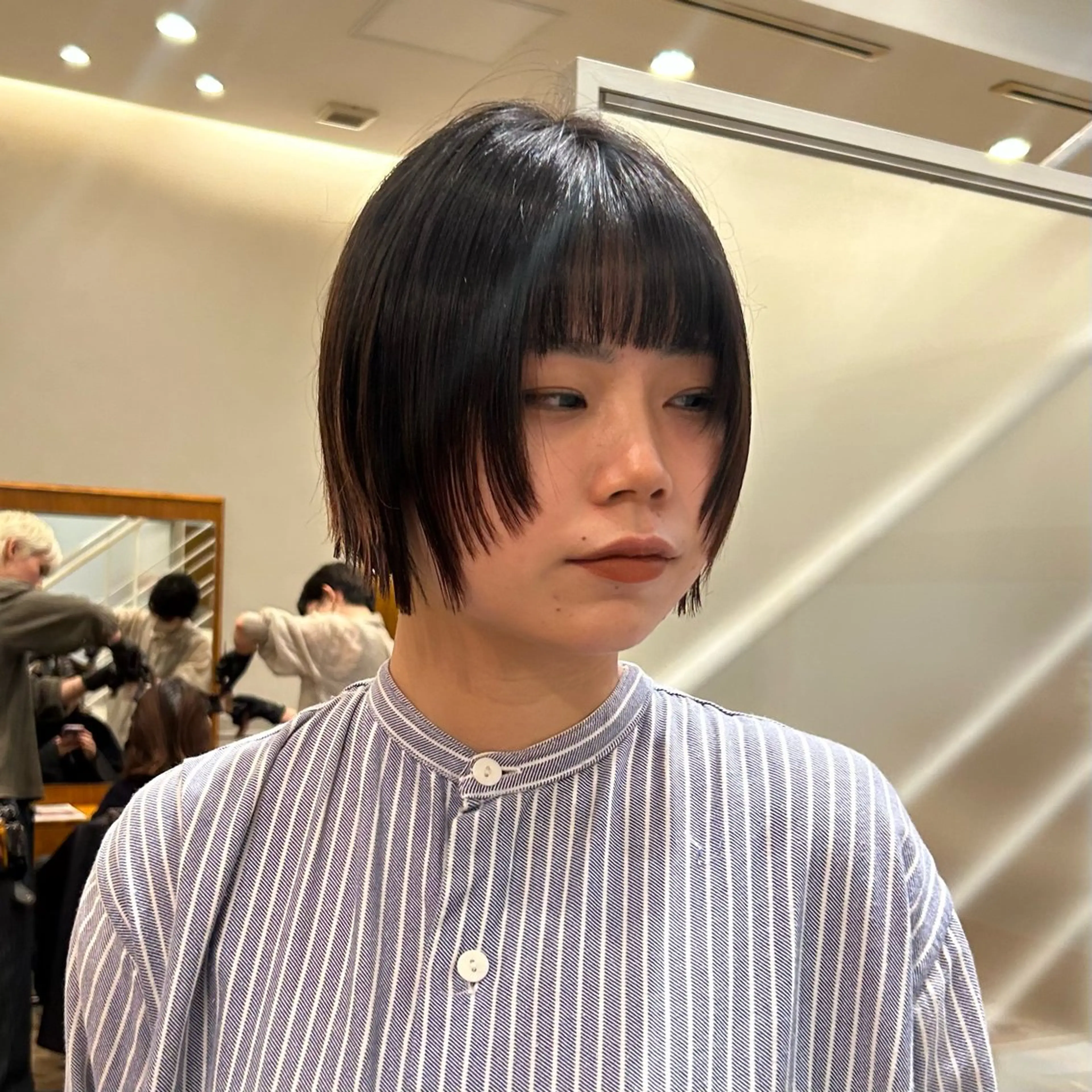 ショート カラー 切りっぱなしボブ ボブ 外ハネヘア カット ヘアカラー トリートメント 🌿ボブ パーマ高橋啓太🌿のヘアスタイル