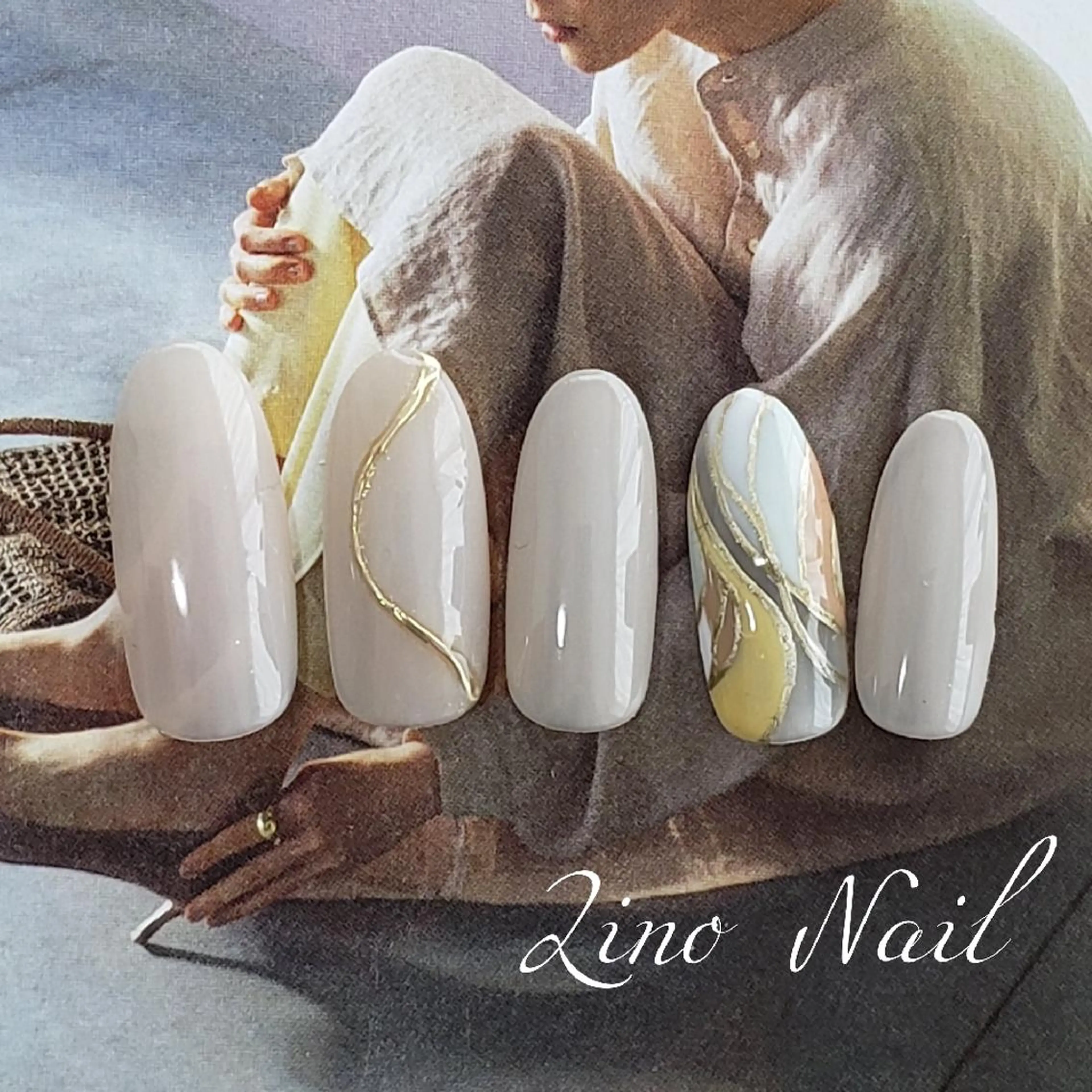 ネイル カジュアル ジェルネイル ミラーネイル ニュアンスネイル オフィスネイル Lino Nailのネイルデザイン