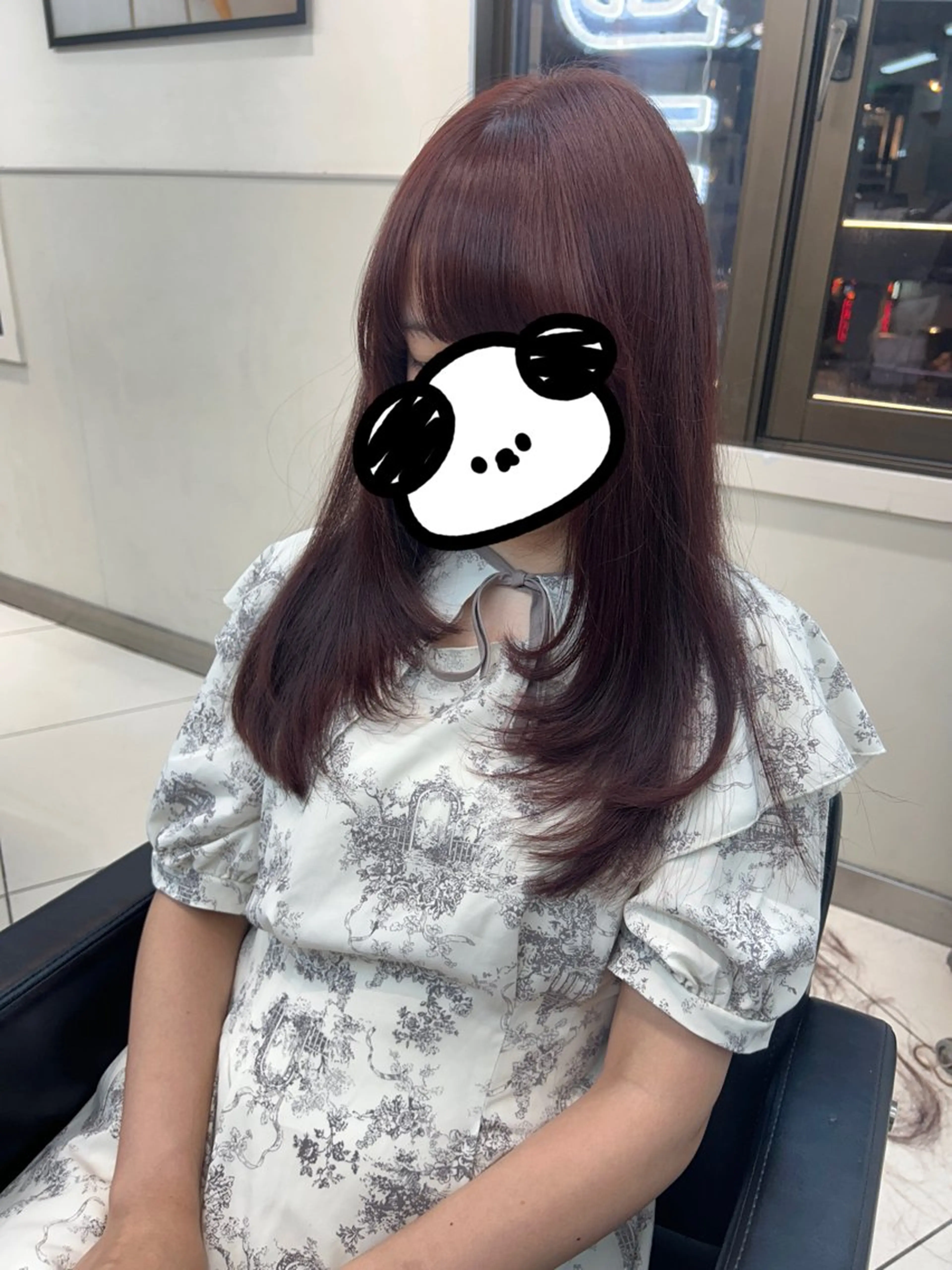 ミディアム レイヤー×ツヤカラー 渋谷/kougaのヘアスタイル