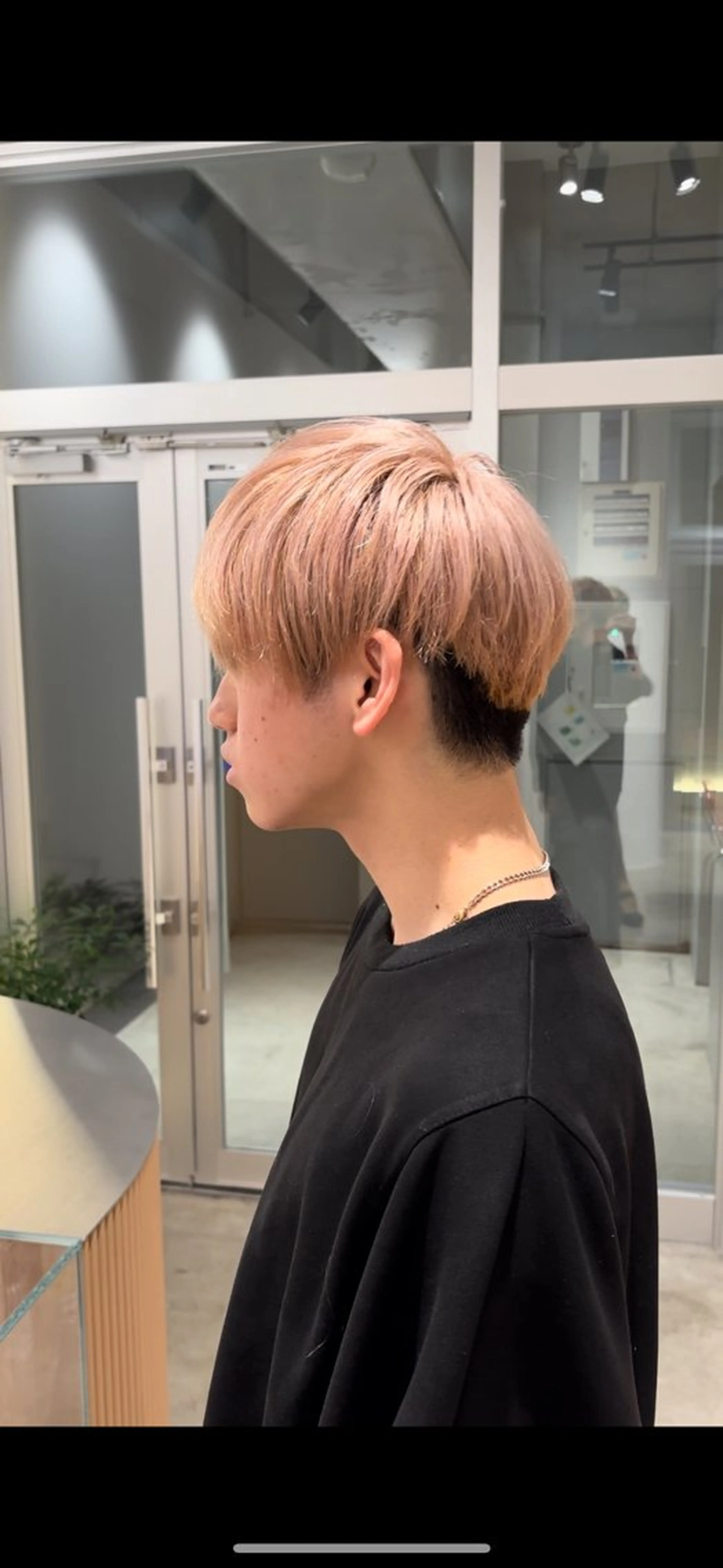 ショート カラー メンズ ピンクカラー 落ちる黒 森崎雄斗のヘアスタイル