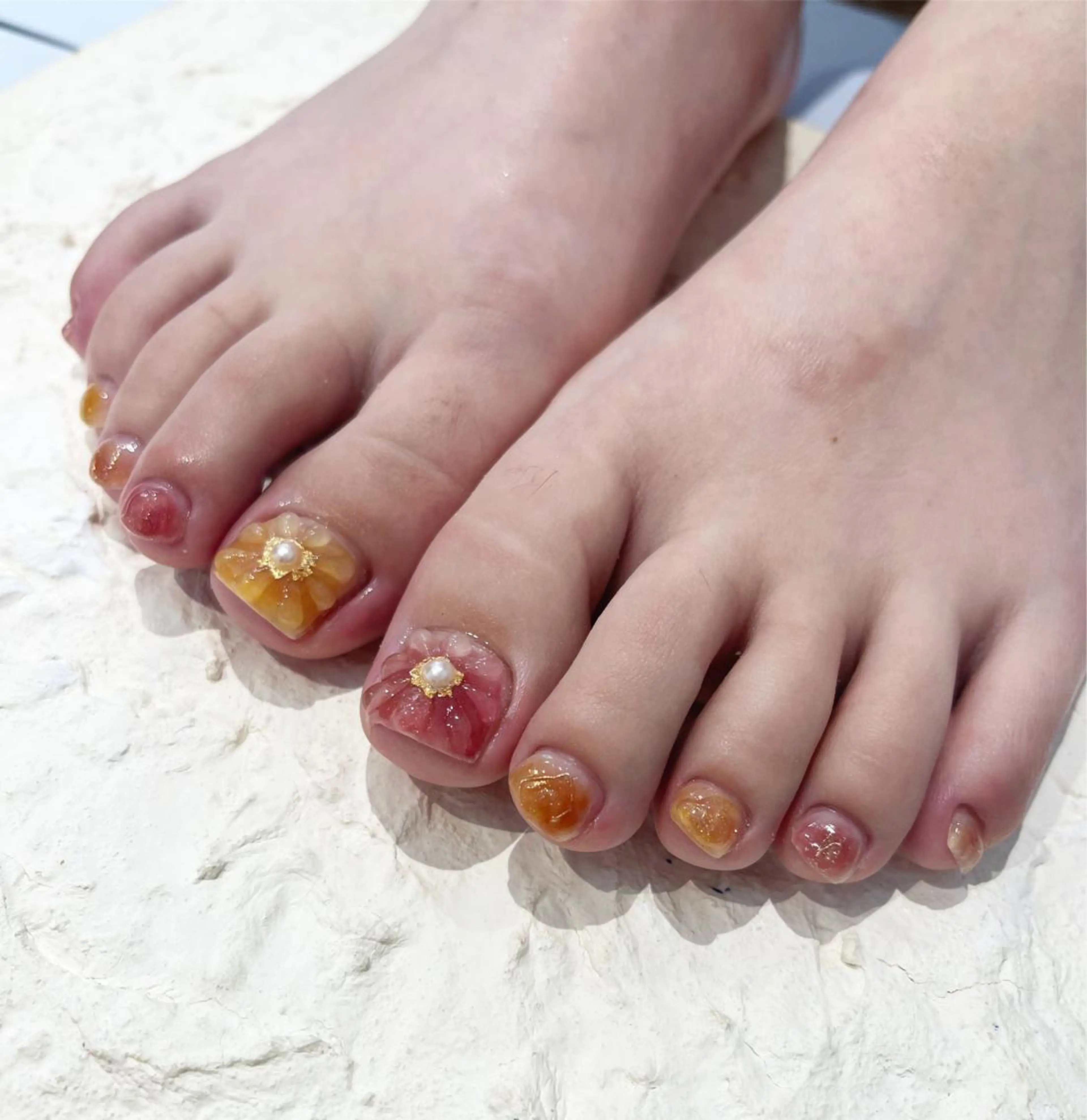 12月限定✨フットネイルワンカラーorマグネットワンカラー👣🩵の写真