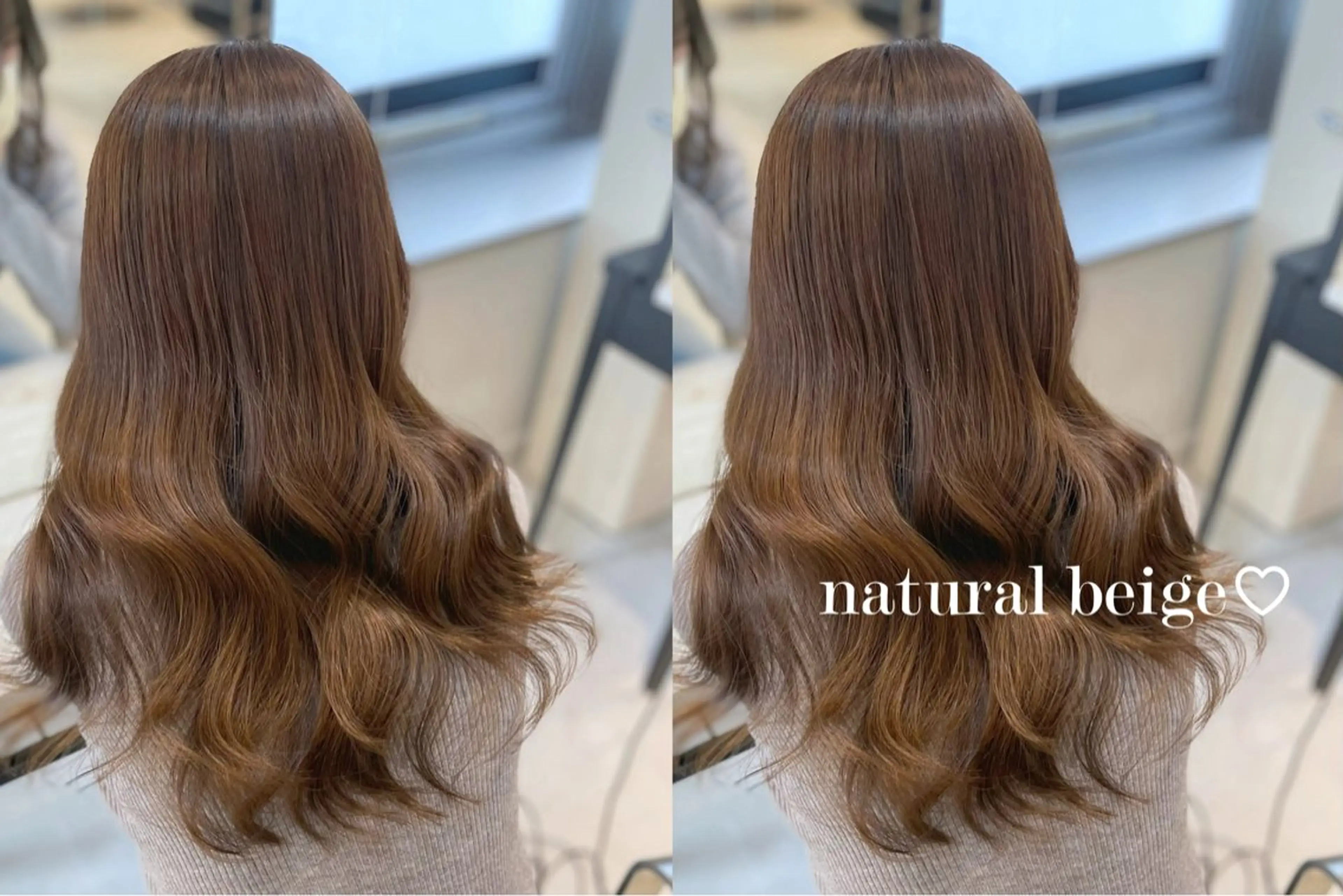 ロング カラー ベージュカラー noa hair design 町田店所属・miyu♡̷̷ 韓国ヘア/顔まわりのヘアスタイル