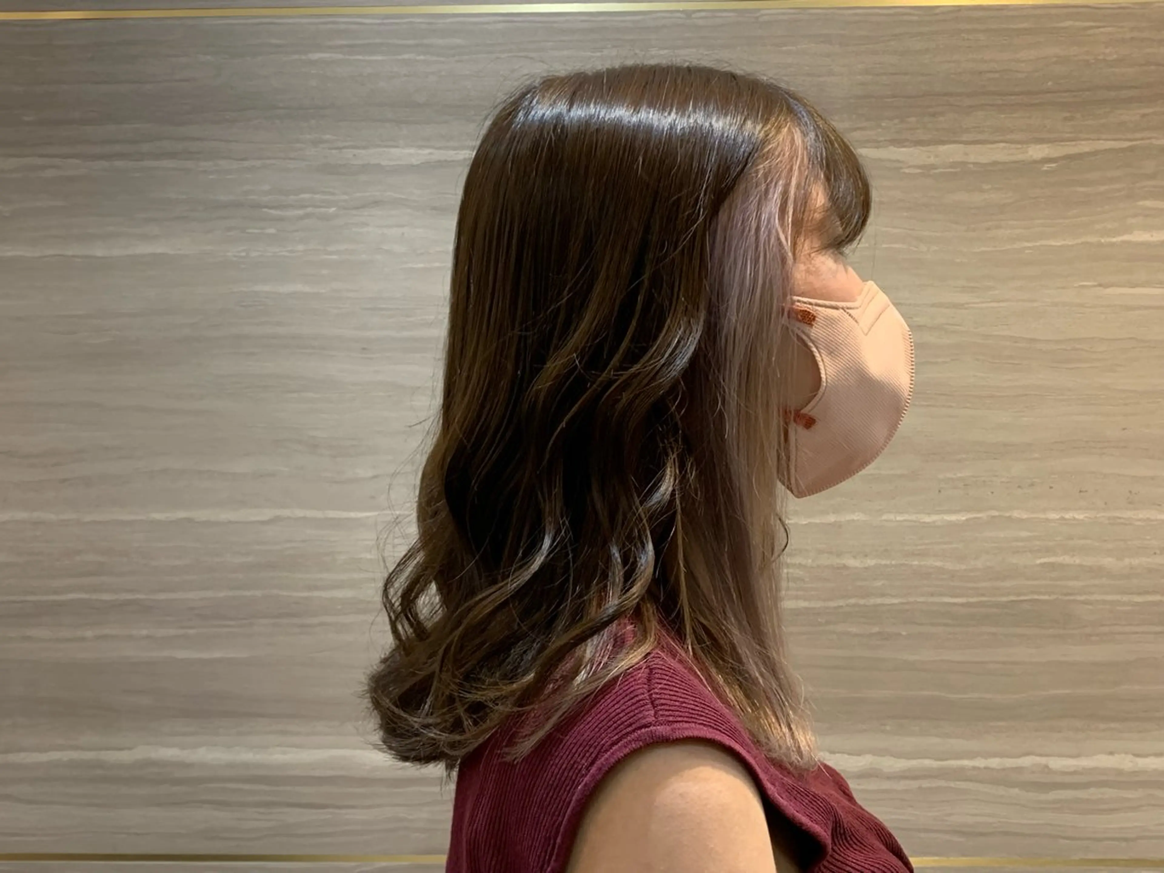 セミロング カラー パーマ ヘアアレンジ メンズ キッズ 🤍韓国風/艶髪🤍 鳥越美羽のヘアスタイル