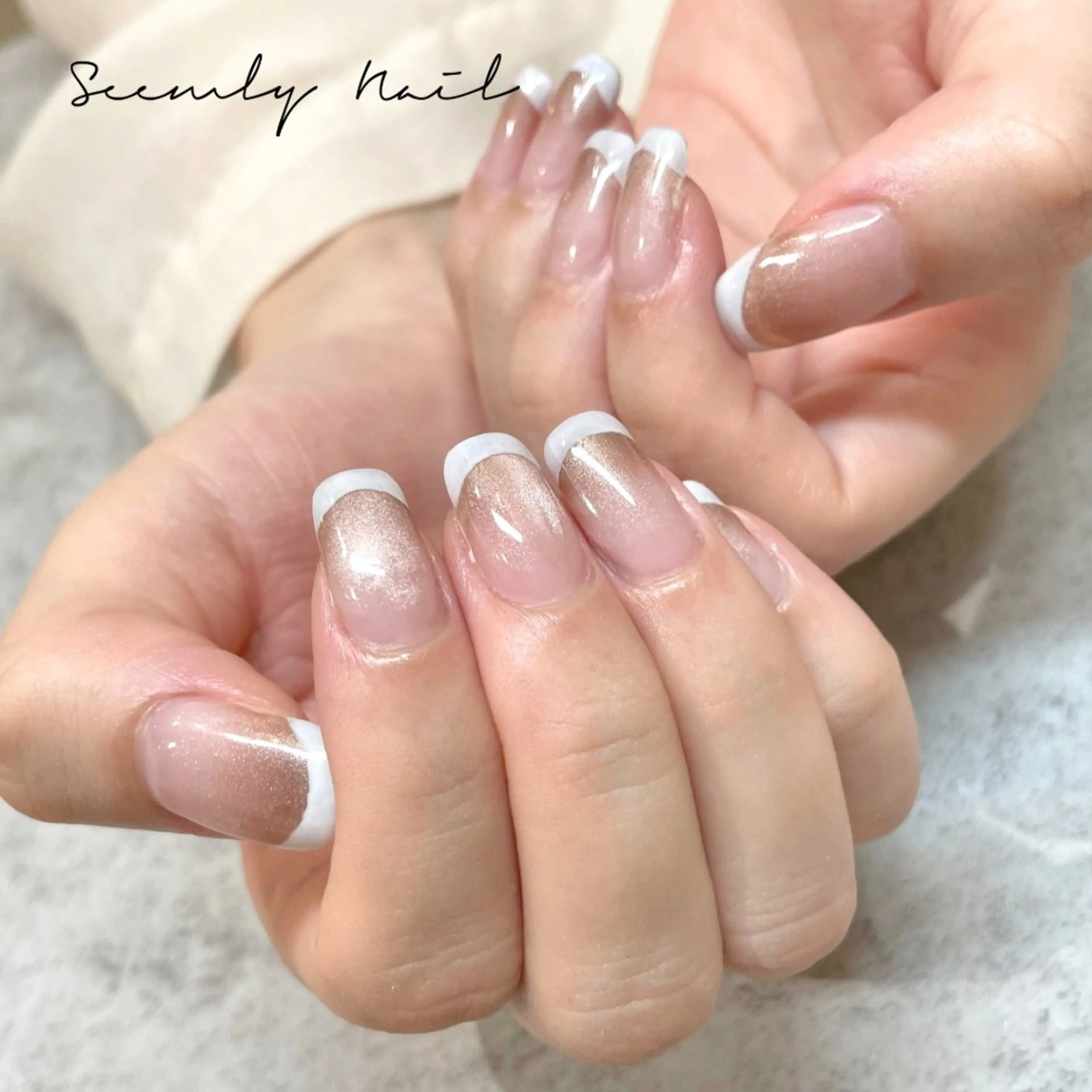 ネイル フラワーネイル フットネイル フレンチネイル グラデーション マグネットネイル Seemly 千田町店所属・フラワーパラジェル 🌸シームリーエミのネイルデザイン