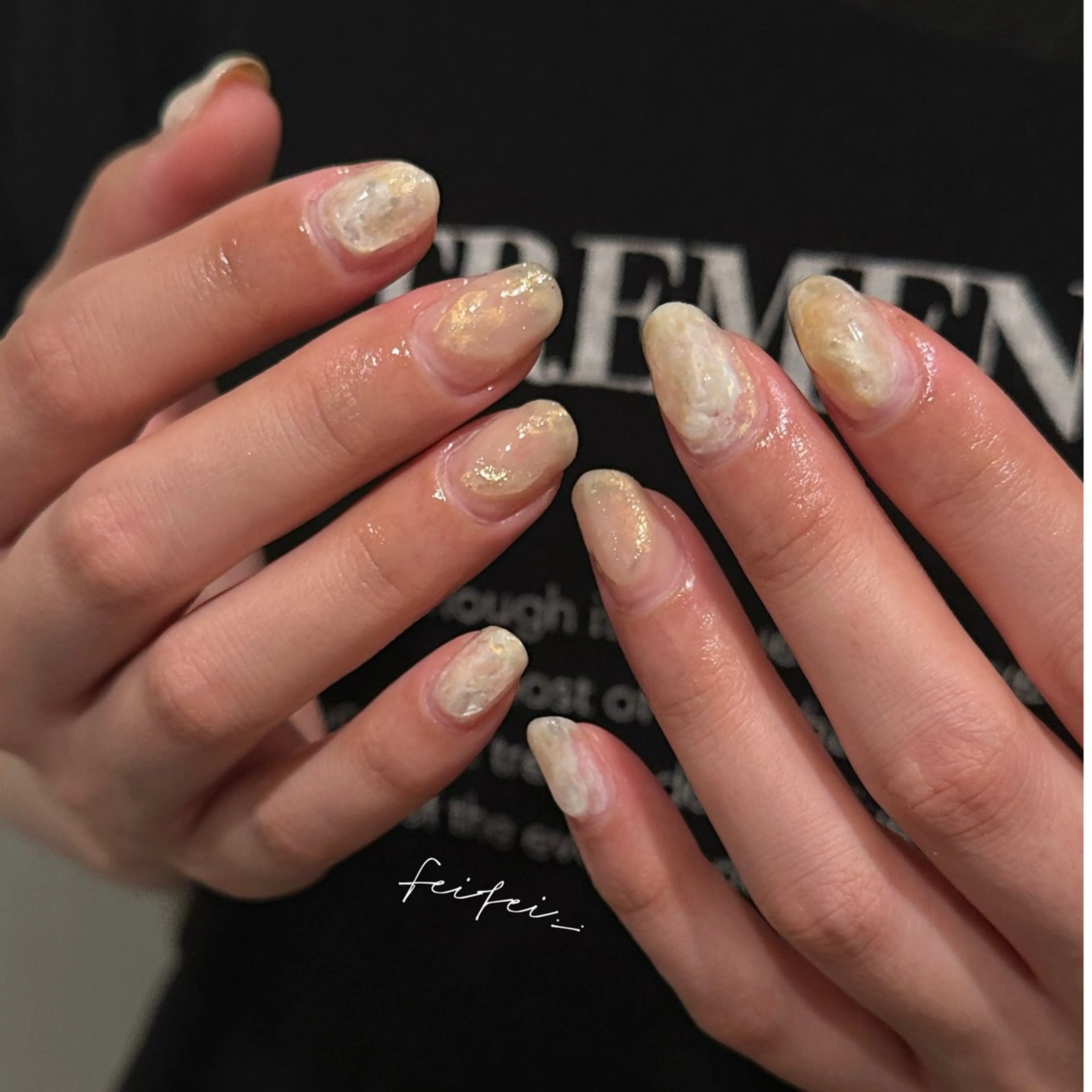 ネイル ハンドネイル 🎀 Hiyubi._.nail 🫧所属・🎀フェイ フェイ🫧💗のネイルデザイン