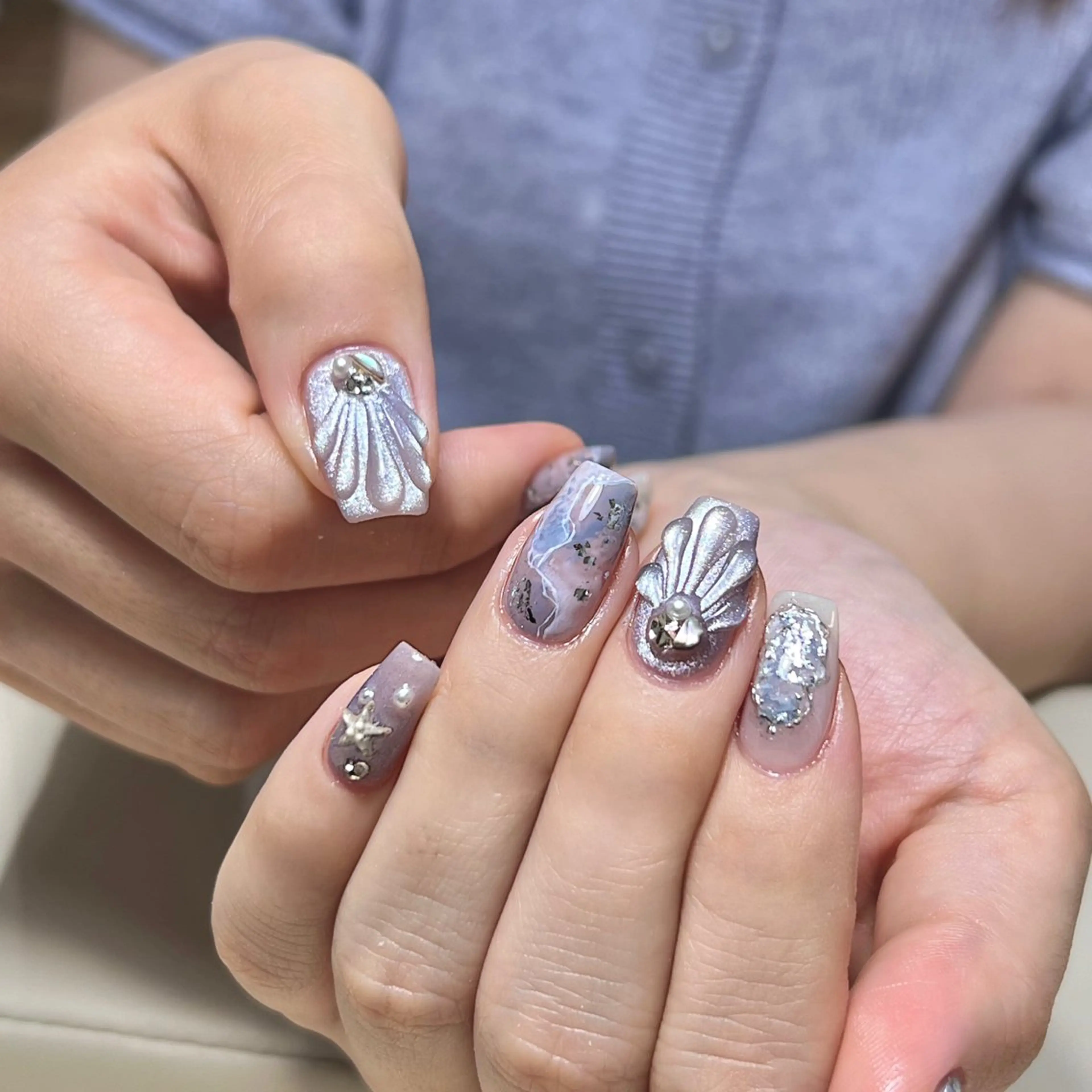 ネイル フットネイル フレンチネイル グラデーション ハート 韓国ネイル ハンドネイル Lynn_ Nailのネイルデザイン