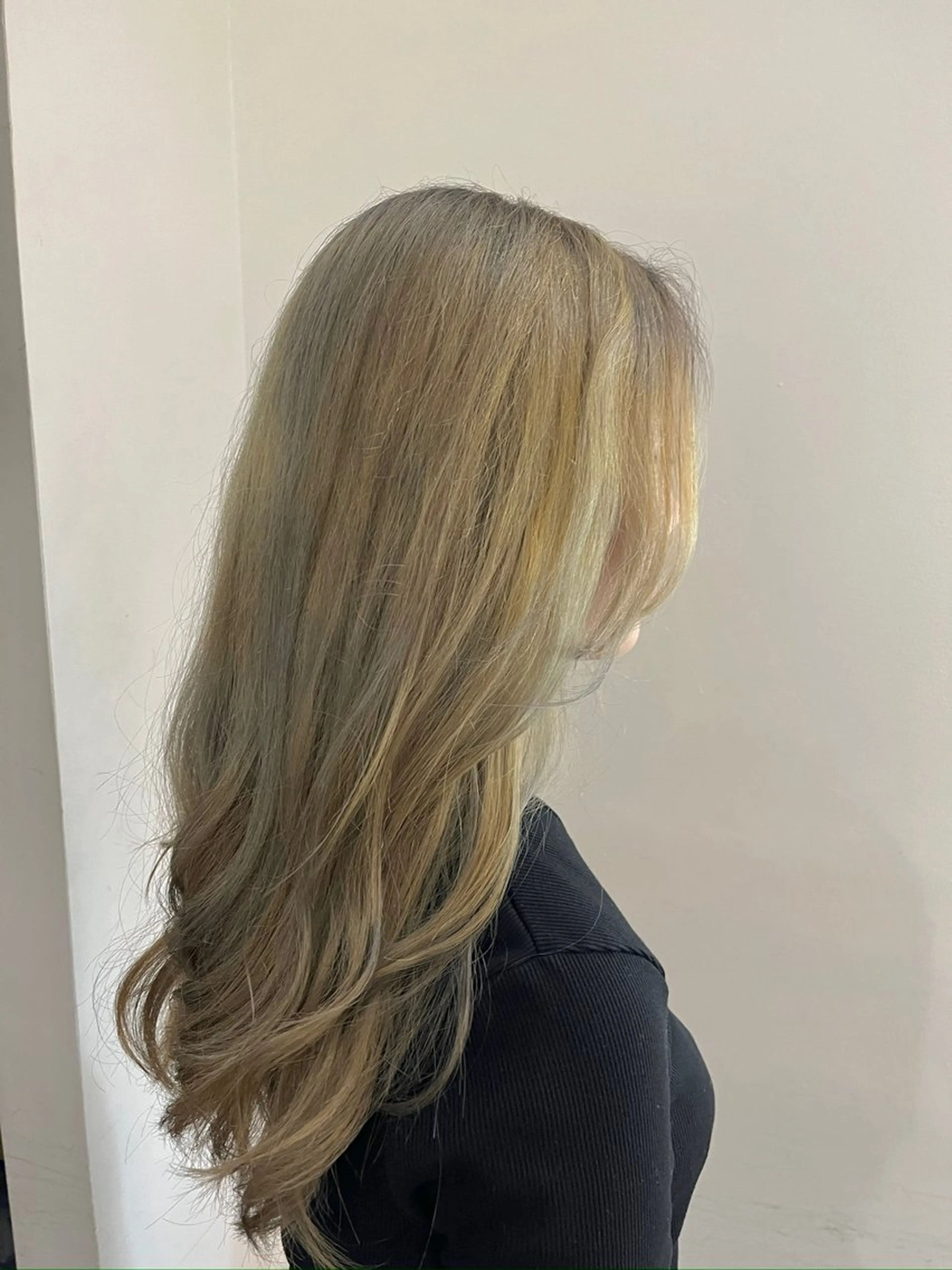 ロング カラー ベージュカラー ブリーチ 透明感カラー グレージュ レイヤーカット アルバサンス所属・中居 蒼士のヘアスタイル