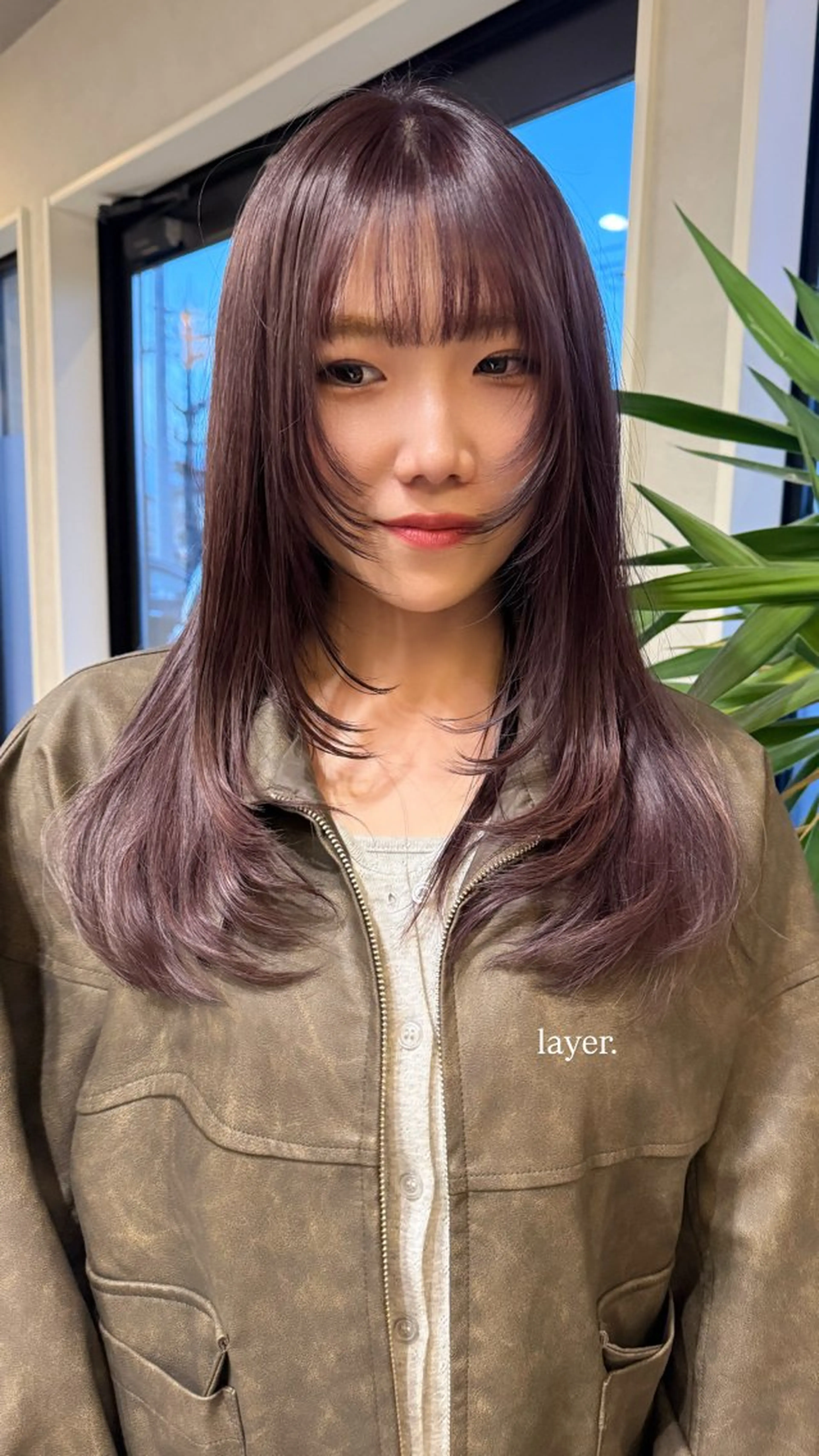 ミディアム カラー レイヤーカット カット 透明カラー/レイヤー misaki °＊のヘアスタイル