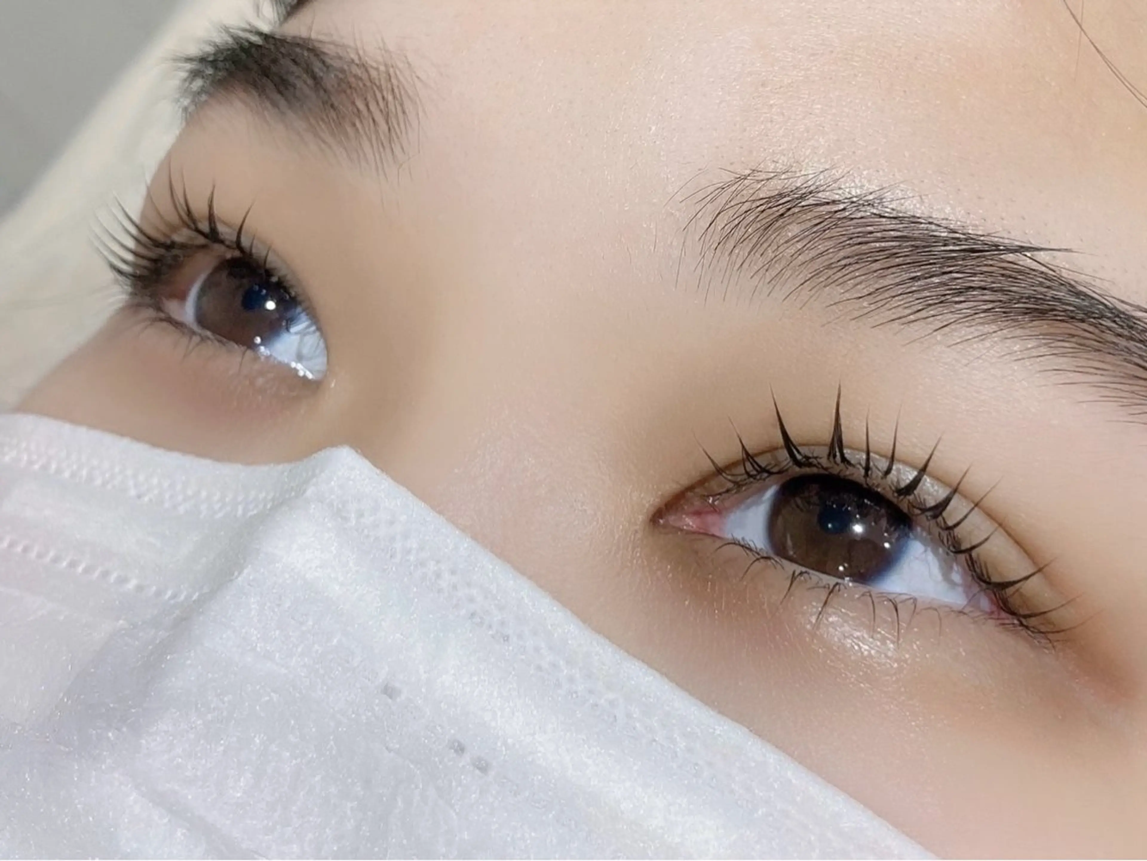 マツエク・マツパ パリジェンヌラッシュリフト 下まつげエクステ 一重×まつ毛パーマ マツパ 🍏脊古夏月🍏 /韓国ヘア＆アイ🍏の眉毛・アイブロウイメージ