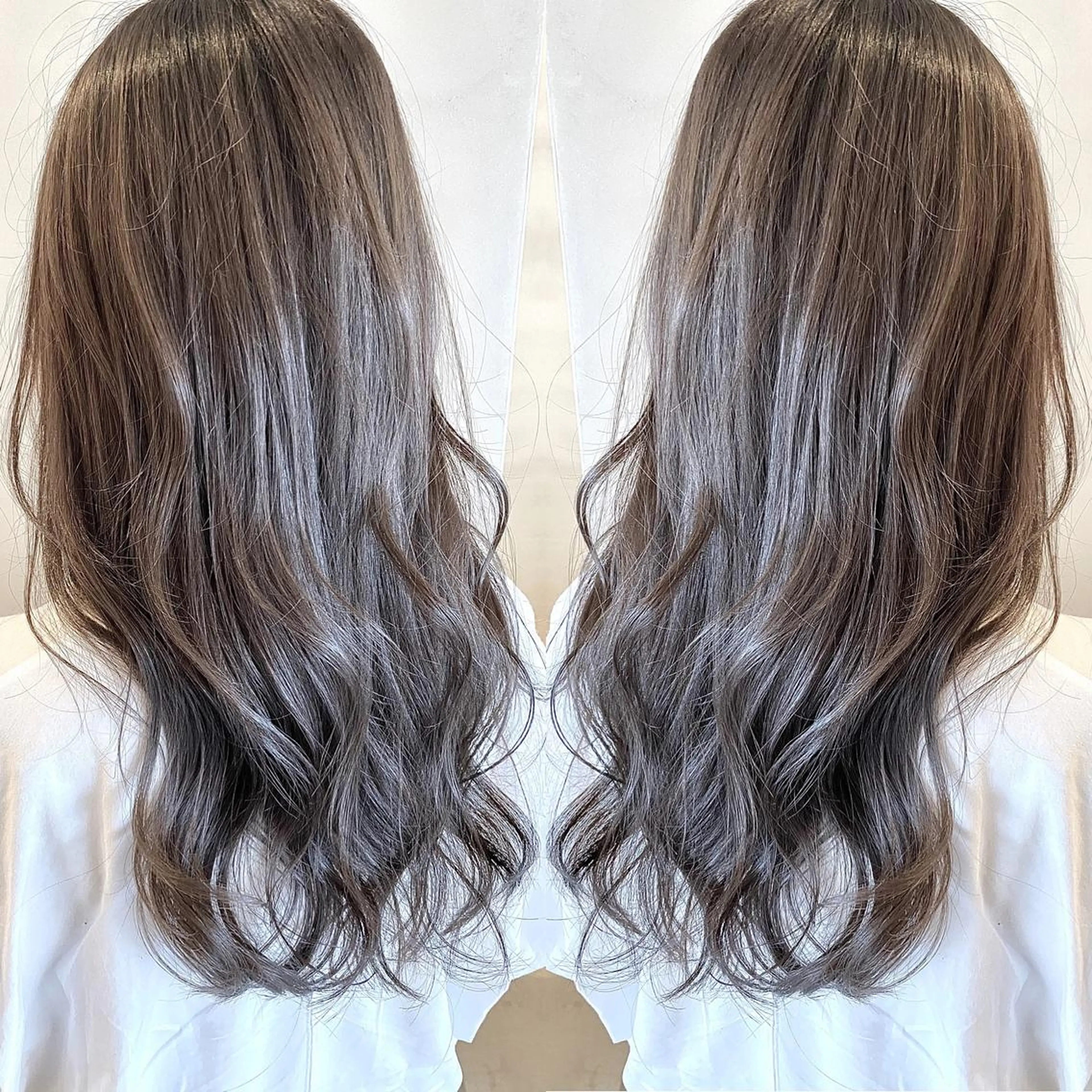 セミロング カラー ネイル マツエク・マツパ 透明感カラー ハイライトカラー 外国人風カラー ハイライト 外ハネヘア カット ヘアカラー reverie【レヴリー】所属・夜23時まで予約🉑 reverieあきらのヘアスタイル