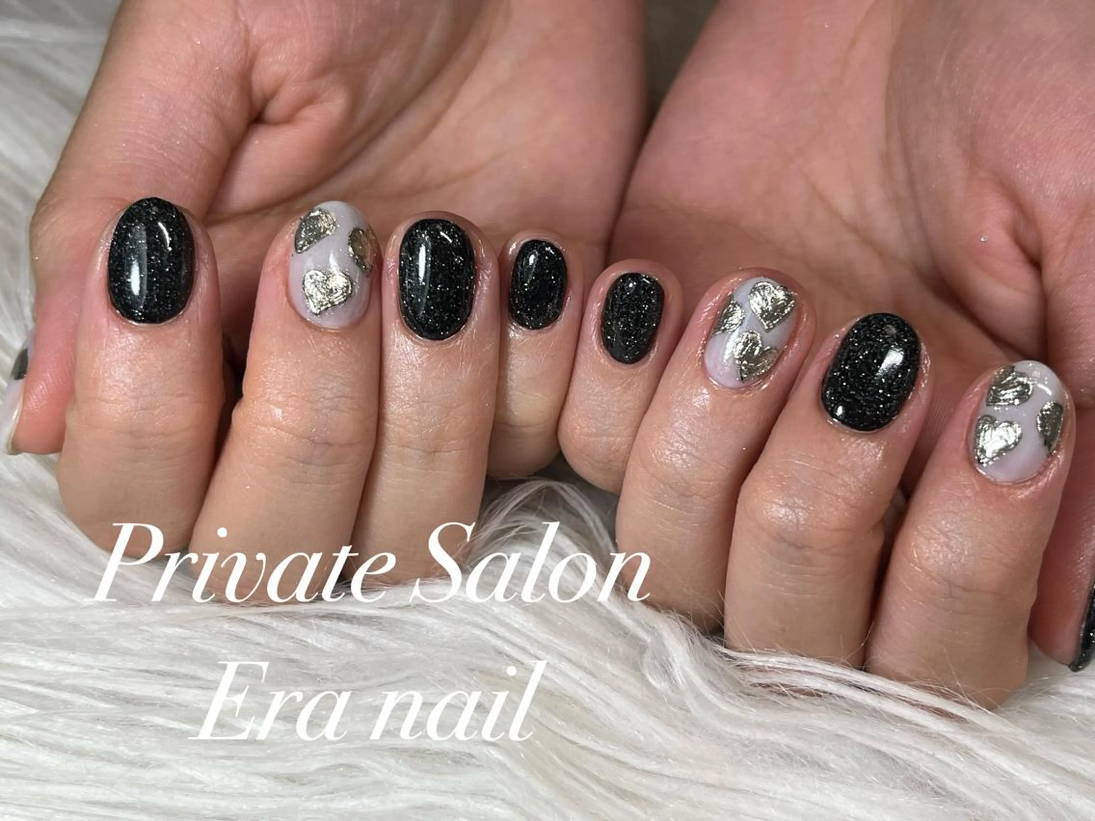 ネイル フラッシュネイル ハート Era nailのネイルデザイン
