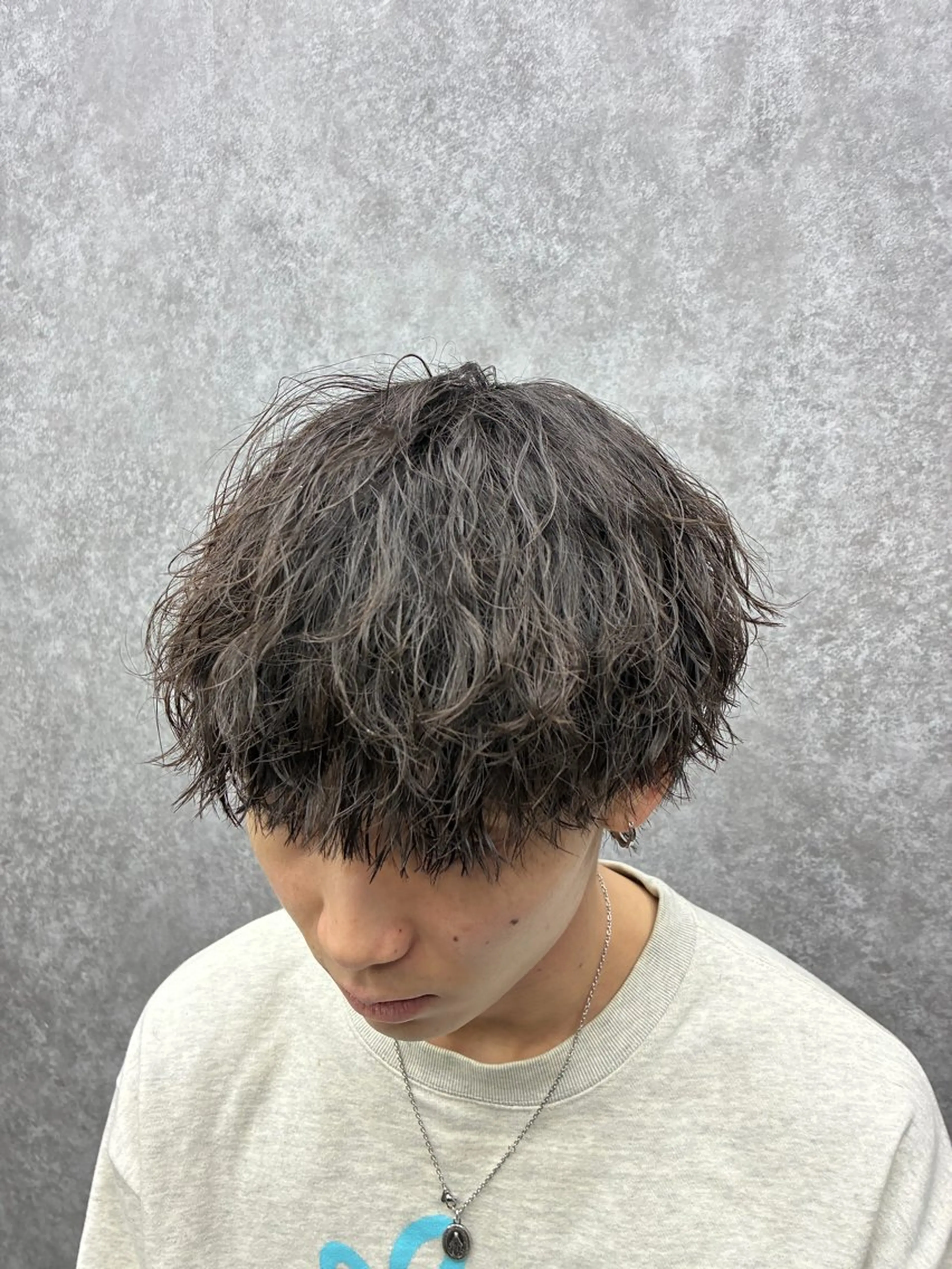 パーマ メンズ カット パーマ 深野 ちさとのヘアスタイル