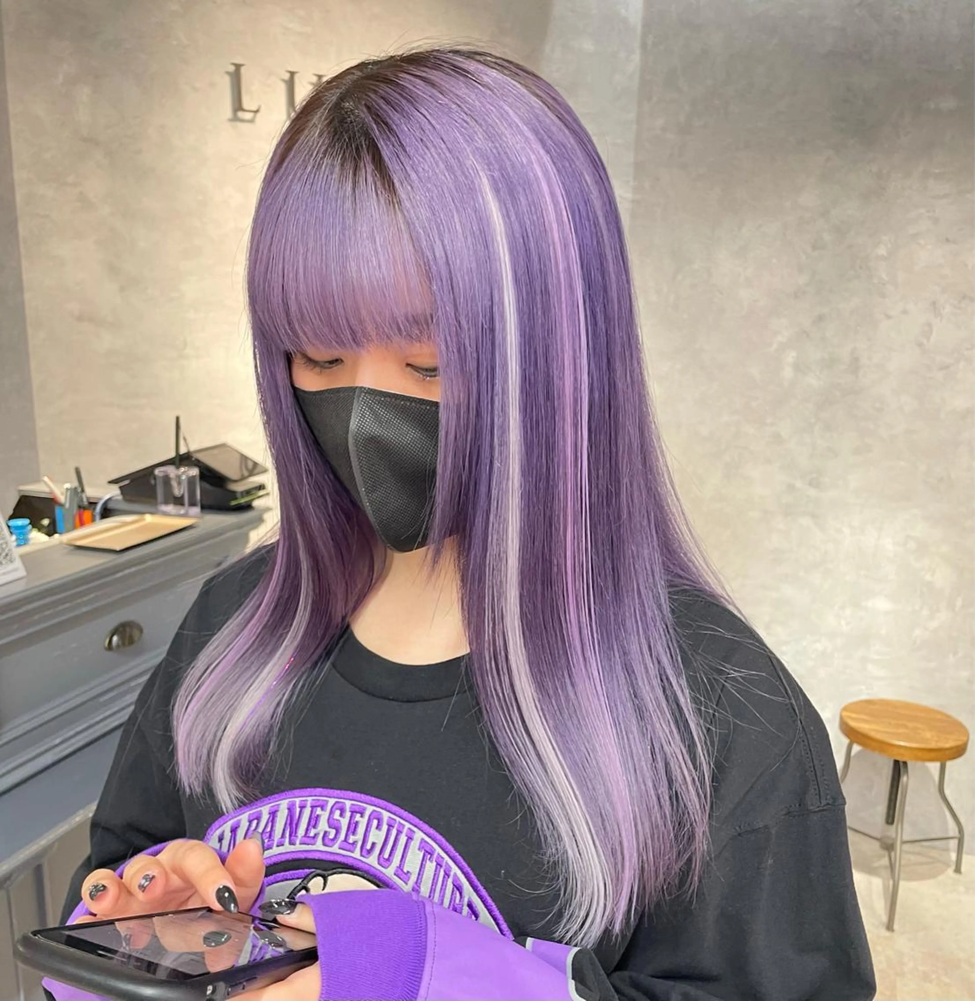 ロング エクステ Cielro【 シェイロ 】所属・Cielro/ダブル カラー/西田咲希のヘアスタイル