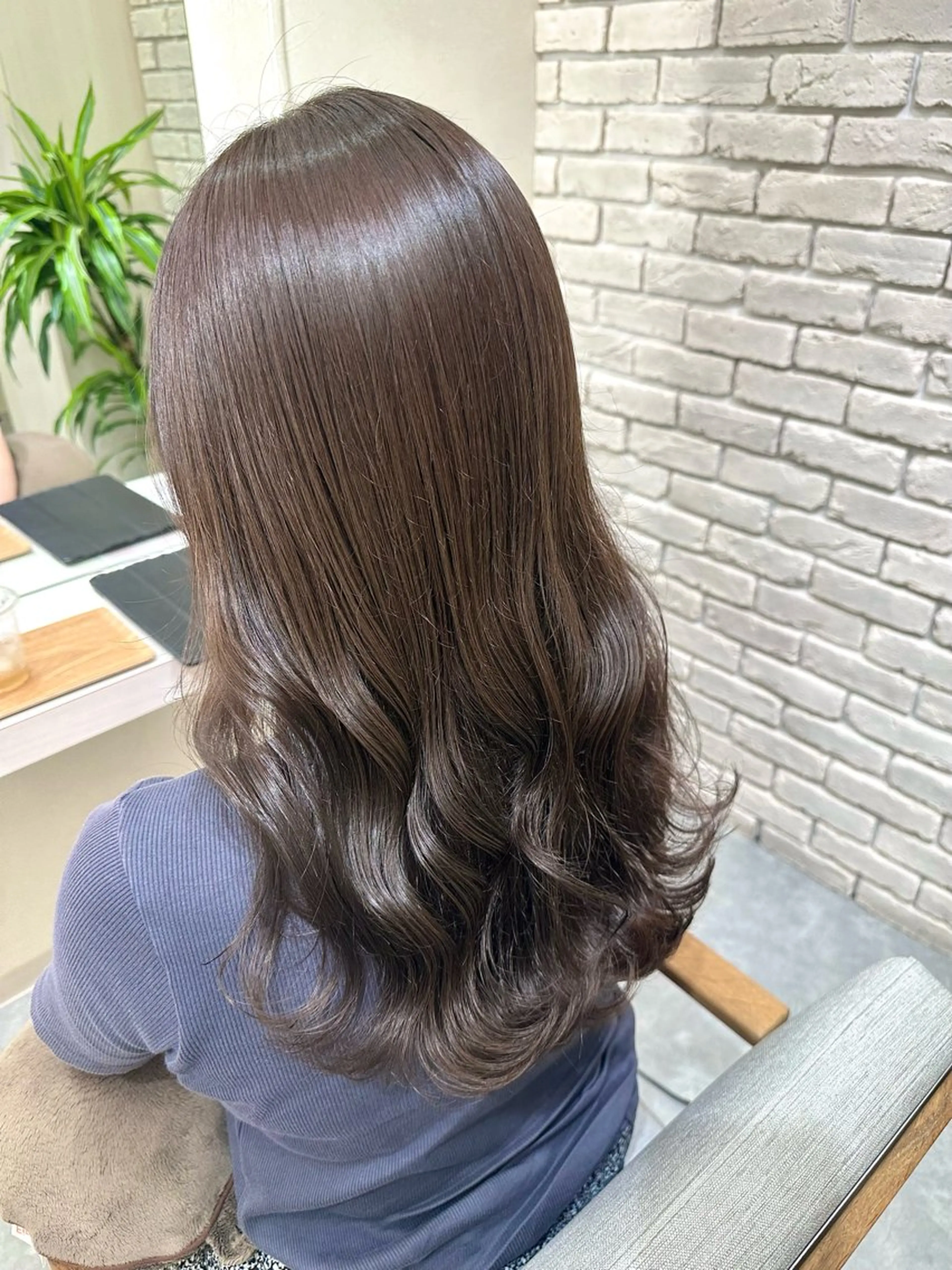 セミロング ヘアカラー トリートメント 髪質改善&ヘアケア 永山若奈のヘアスタイル