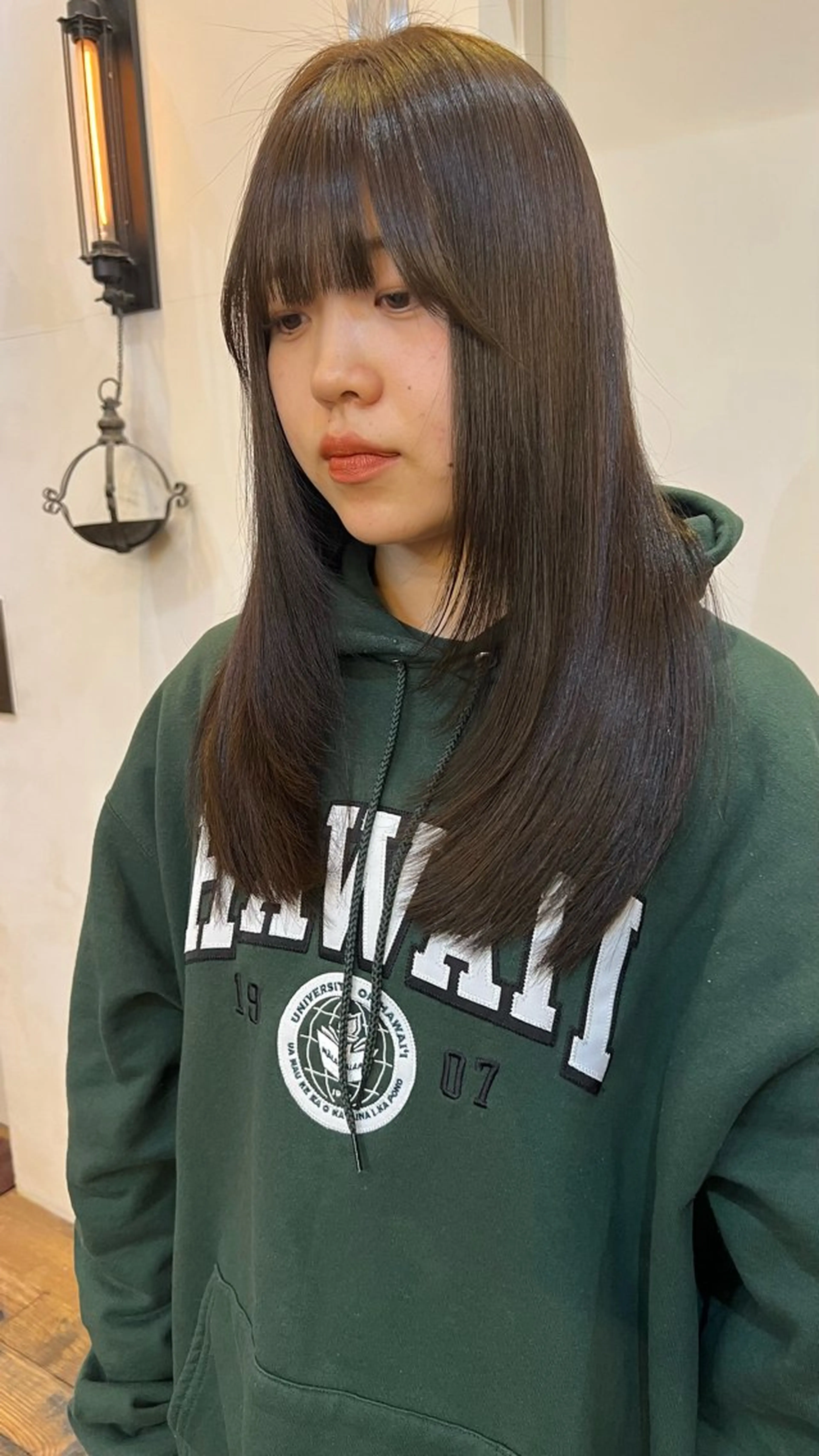 ロング 韓国風ヘア レイヤーカット ロング カット belle   表参道　terrace所属・抜きっぱなしブロンド /ハイトーン/カナタのヘアスタイル