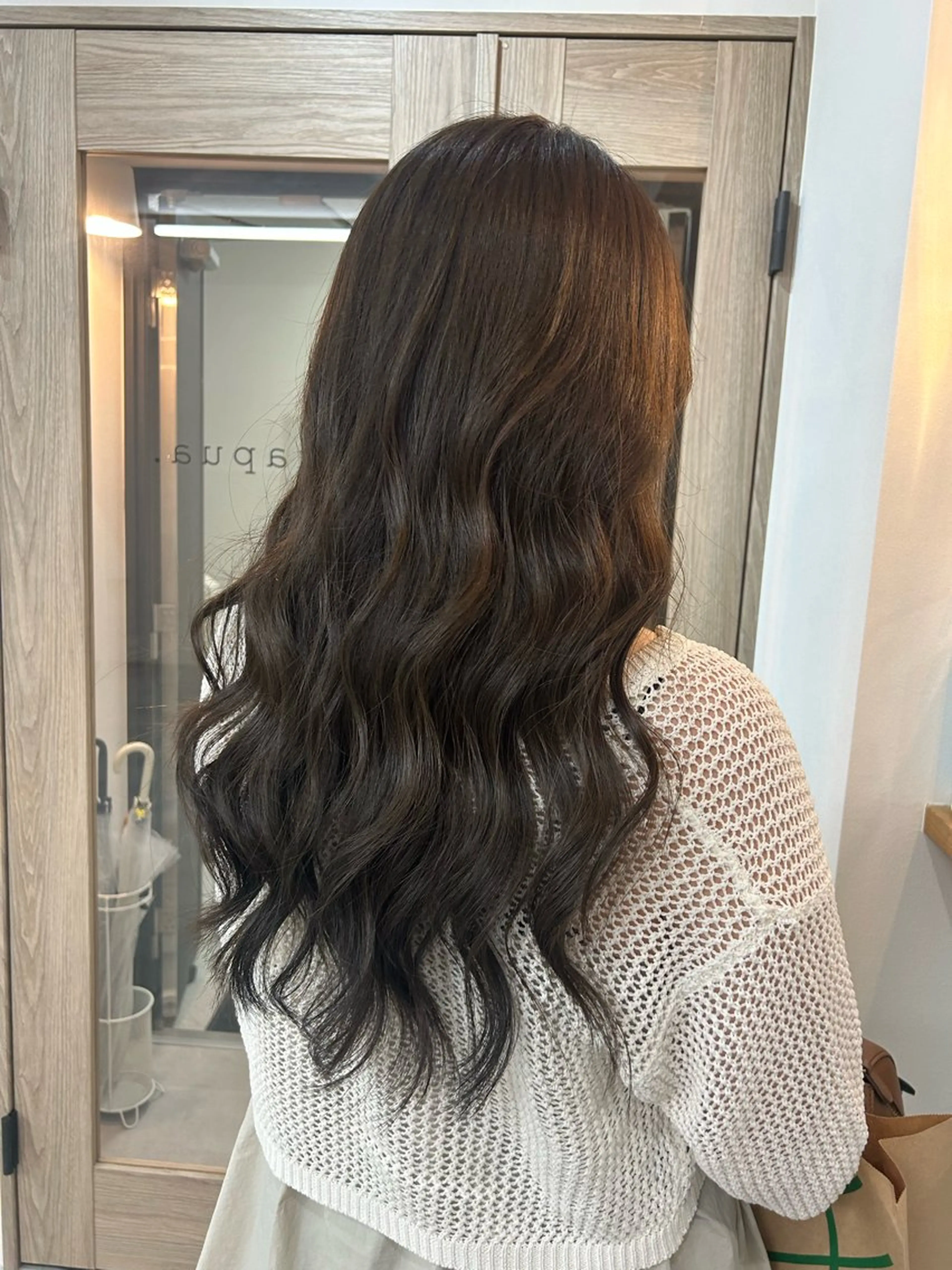 ロング カラー カット ヘアカラー トリートメント 後藤紗英/髪質改善 /オリーブベージュのヘアスタイル