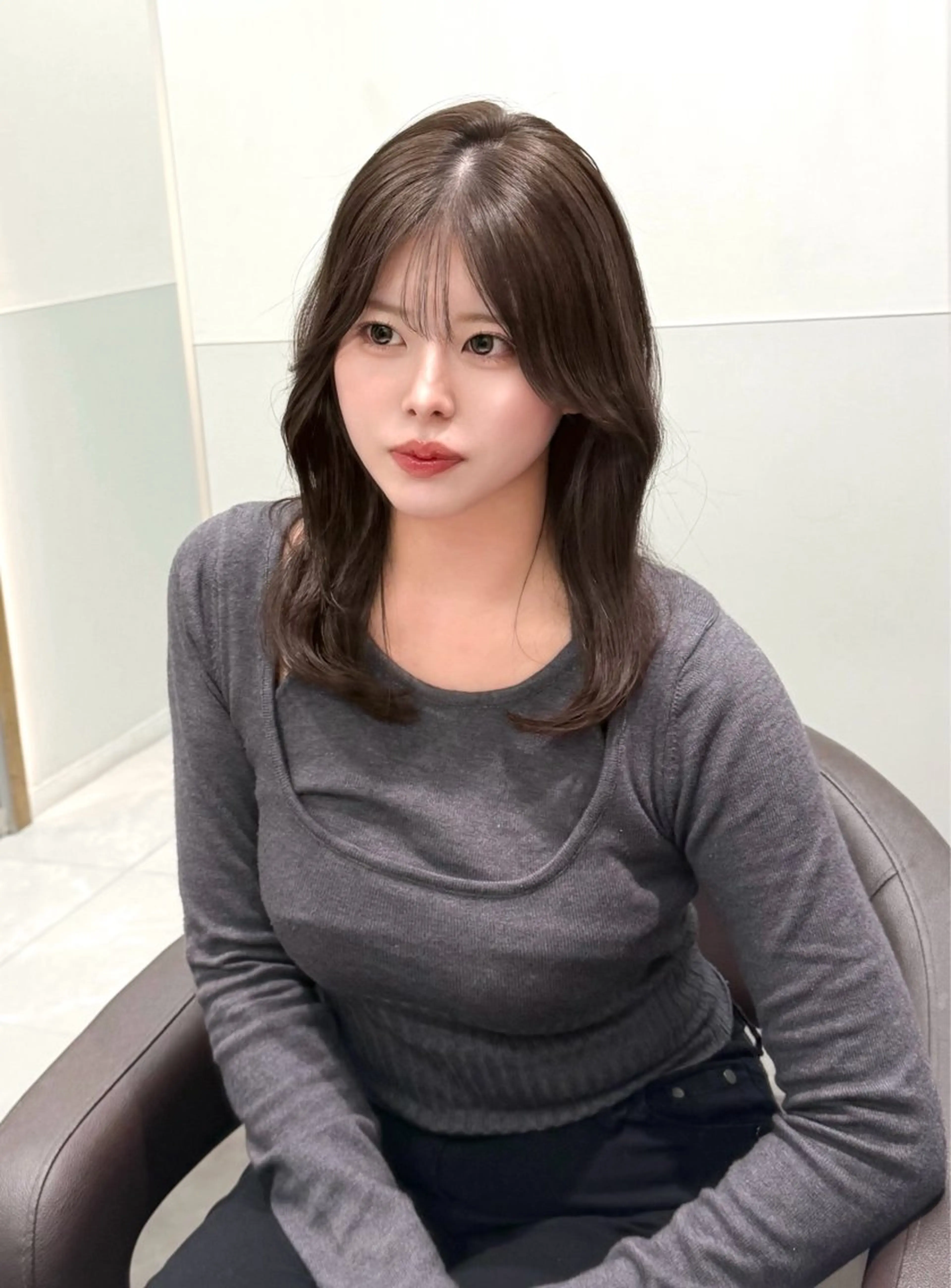 セミロング カラー ヘアアレンジ カット ヘアカラー トリートメント ヘッドスパ ヘアセット 縮毛矯正🤍 盛れるボブ/ひかりのヘアスタイル