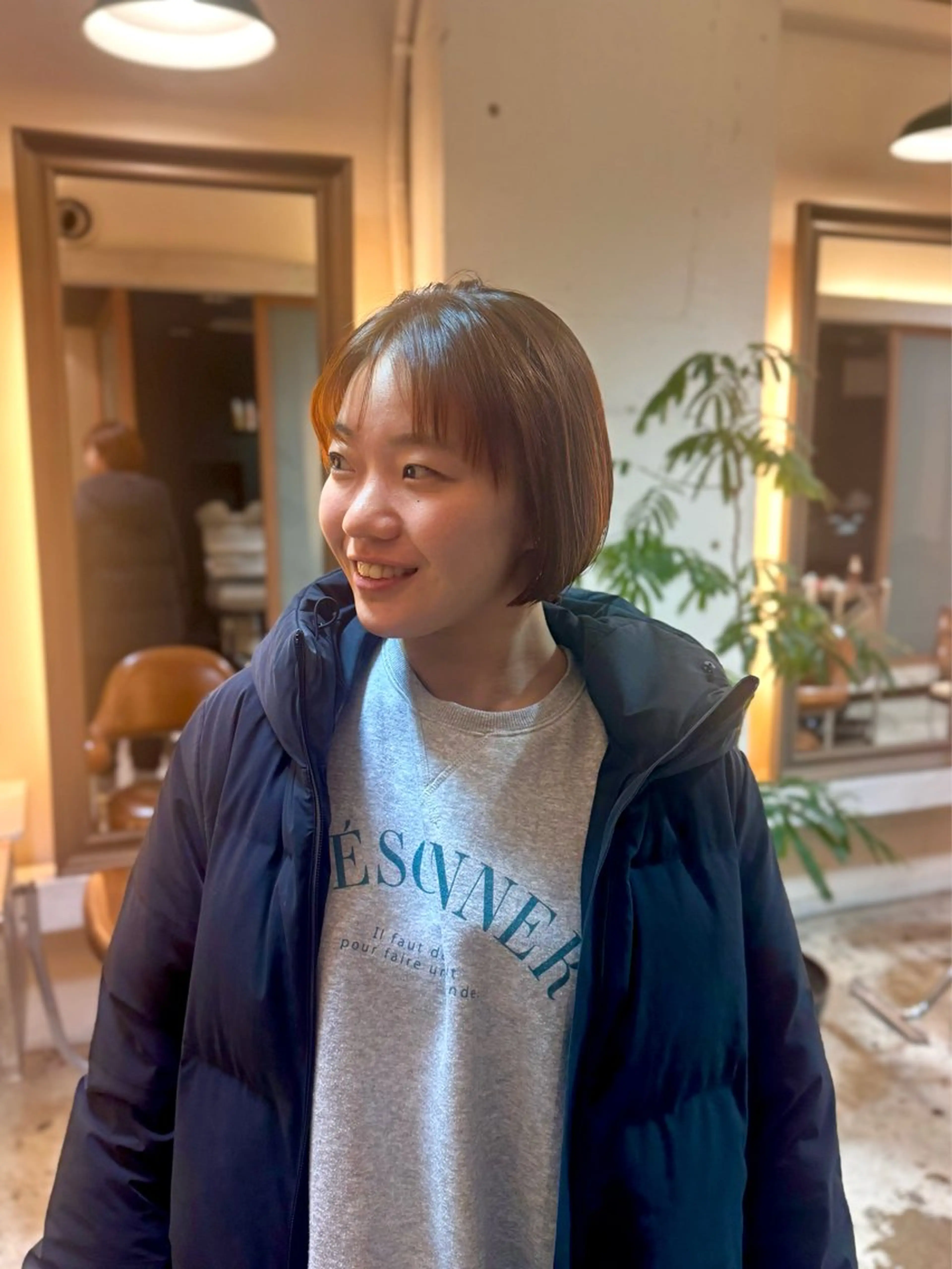 ショート カット ヘアカラー トリートメント タツキ／レイヤー／ パーマ／艶カラーのヘアスタイル