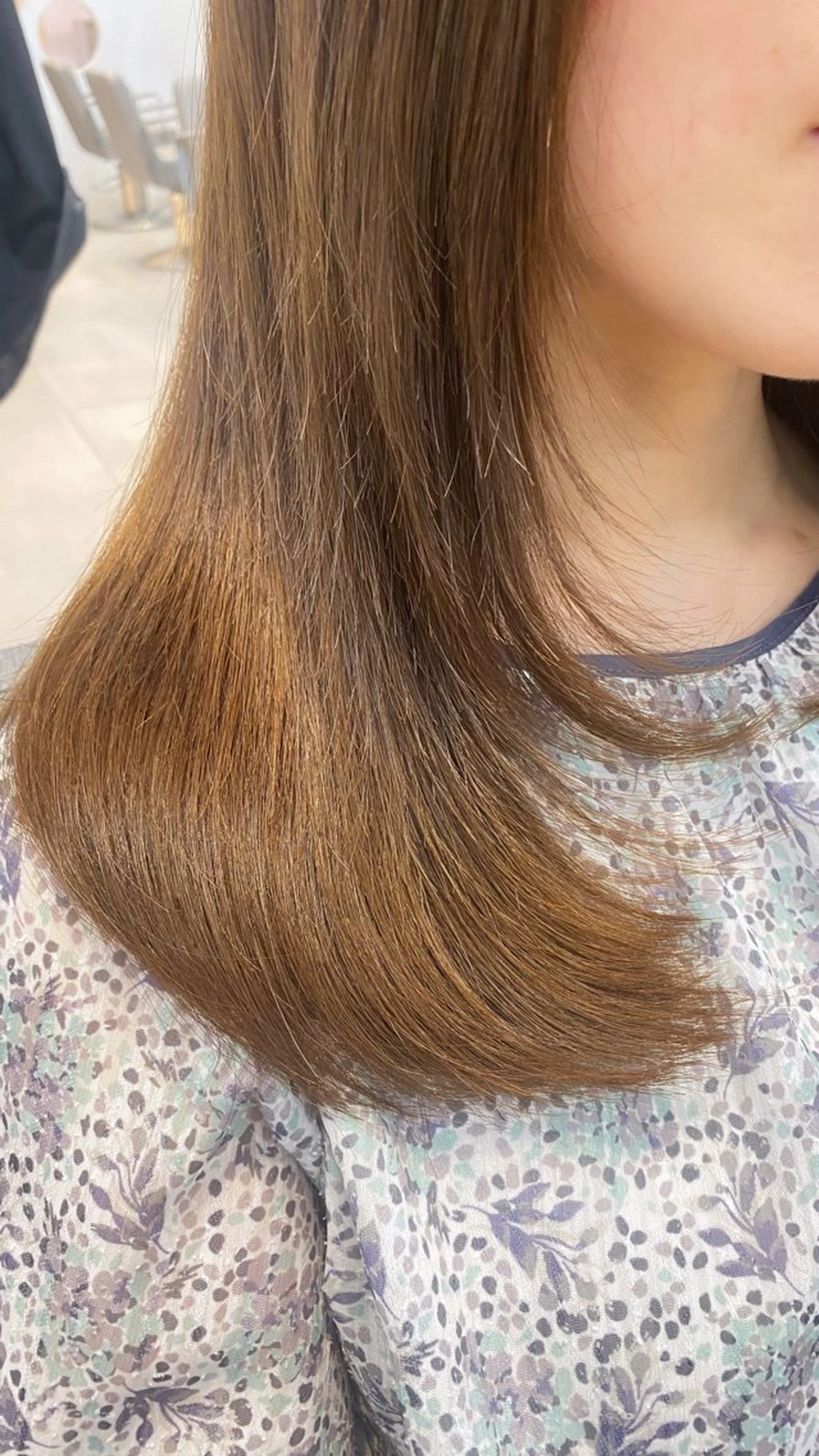 セミロング カット nok所属・レイヤー/ベージュ/ どますず🌺のヘアスタイル