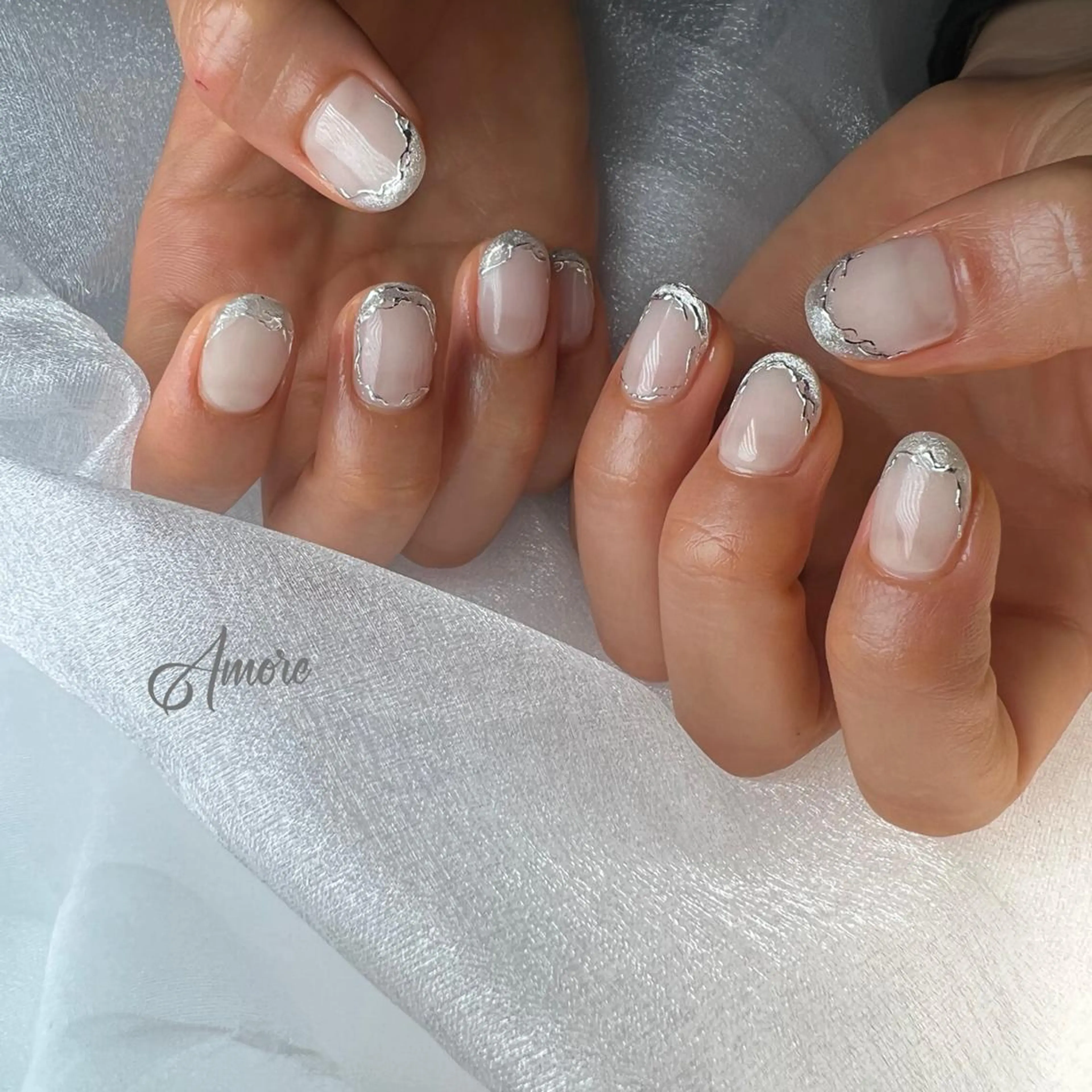 ネイル ジェルネイル ミラーネイル オフィスネイル パラジェル You kyehwaのネイルデザイン