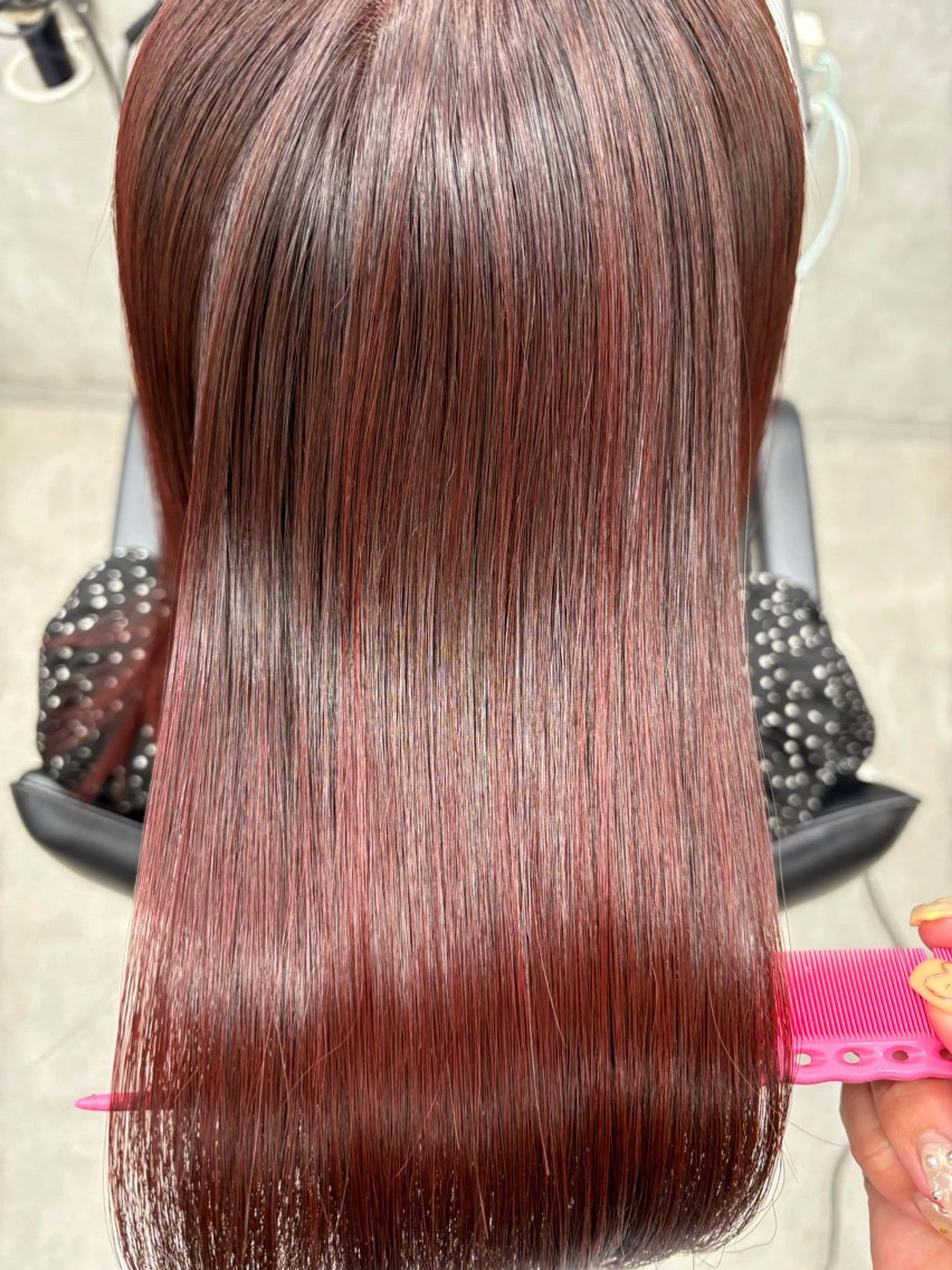 セミロング カラー 髪質改善 縮毛矯正 トリートメント 巻ける縮毛矯正🌸 勝倉　麗のヘアスタイル