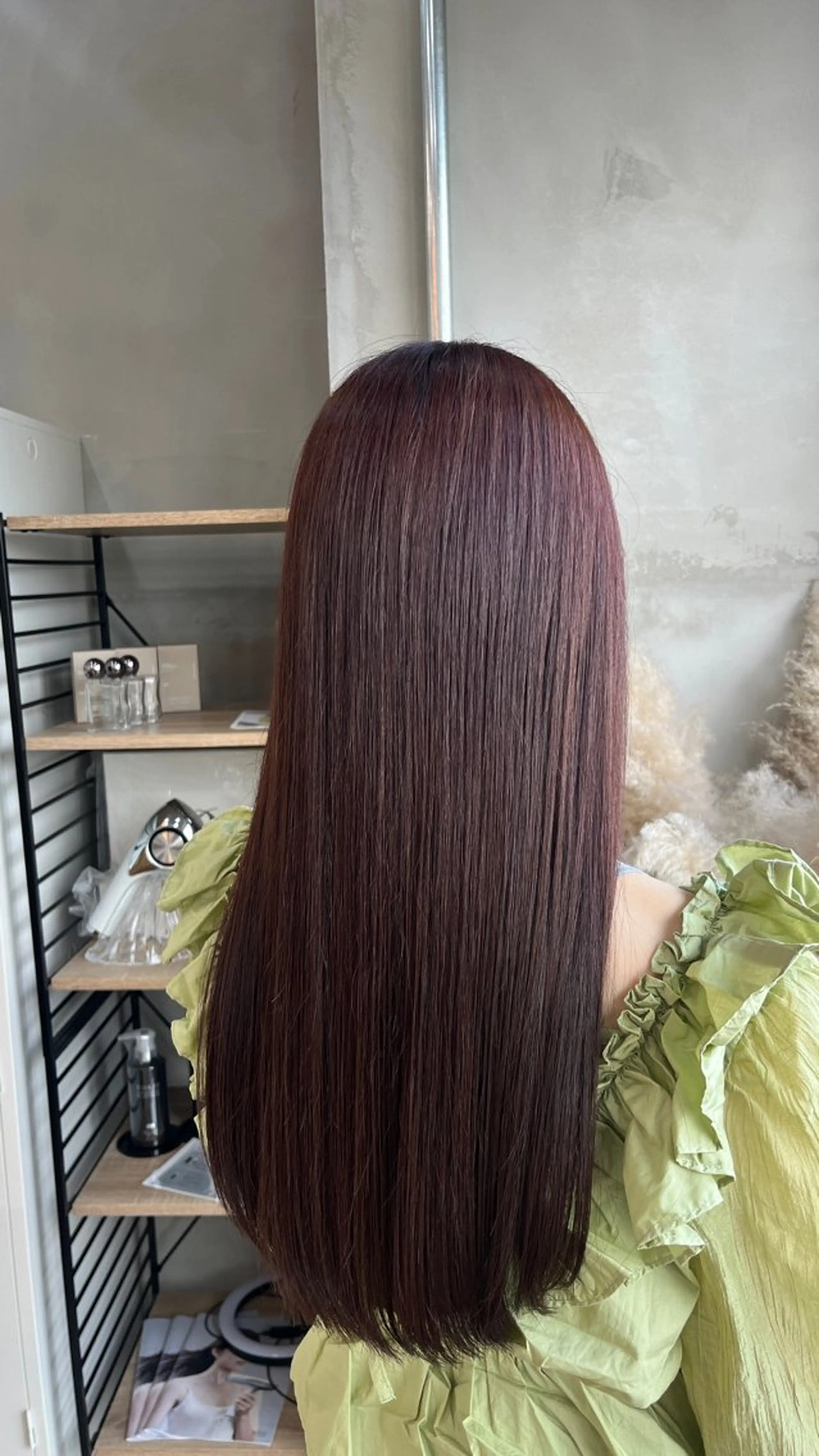 カラー ブラウンカラー ピンクカラー 田中 萌のヘアスタイル