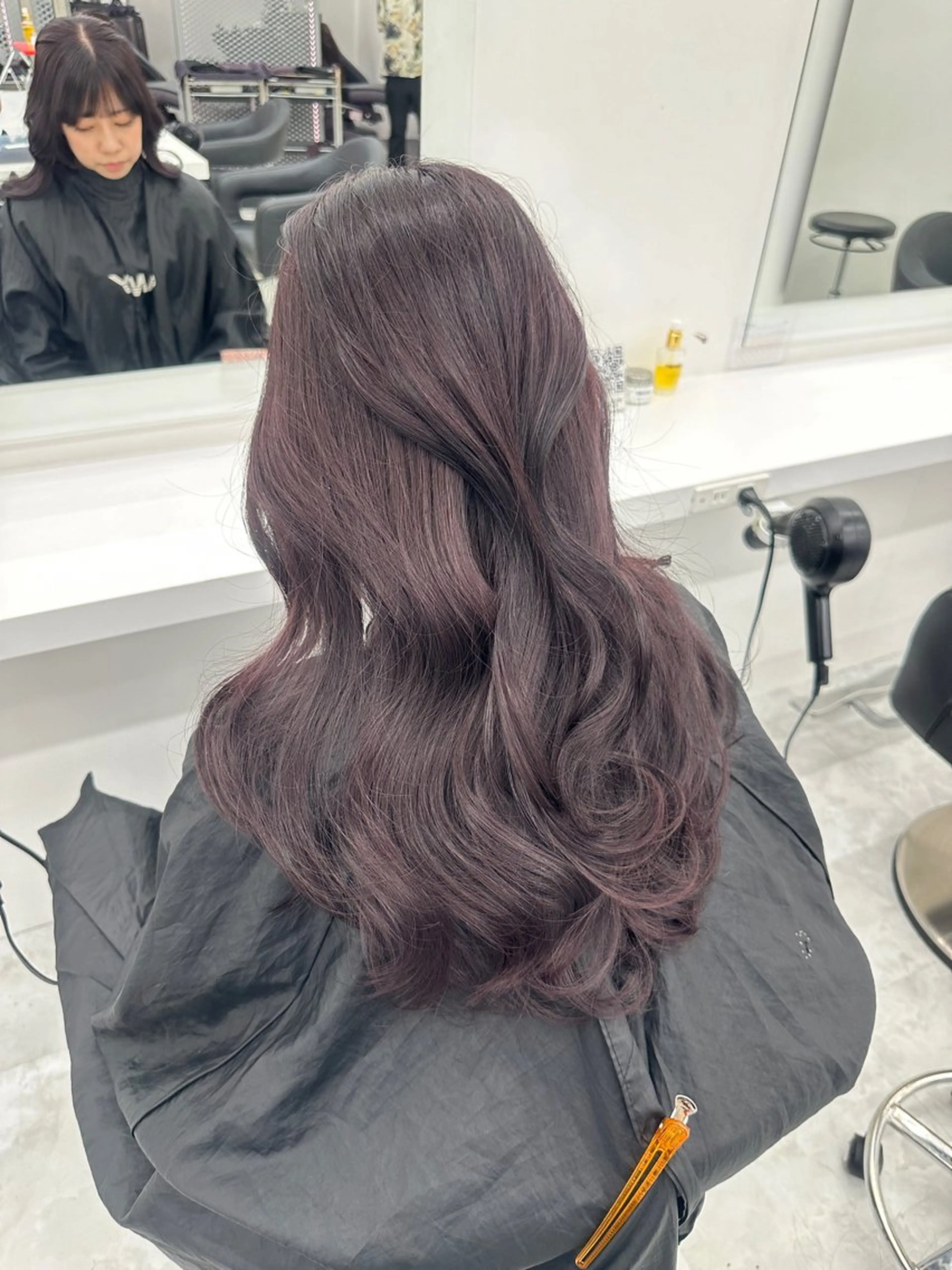 ロング カラー パーマ ヘアアレンジ メンズ キッズ ♥️韓国ヘア レイヤー♥️ゆりのヘアスタイル