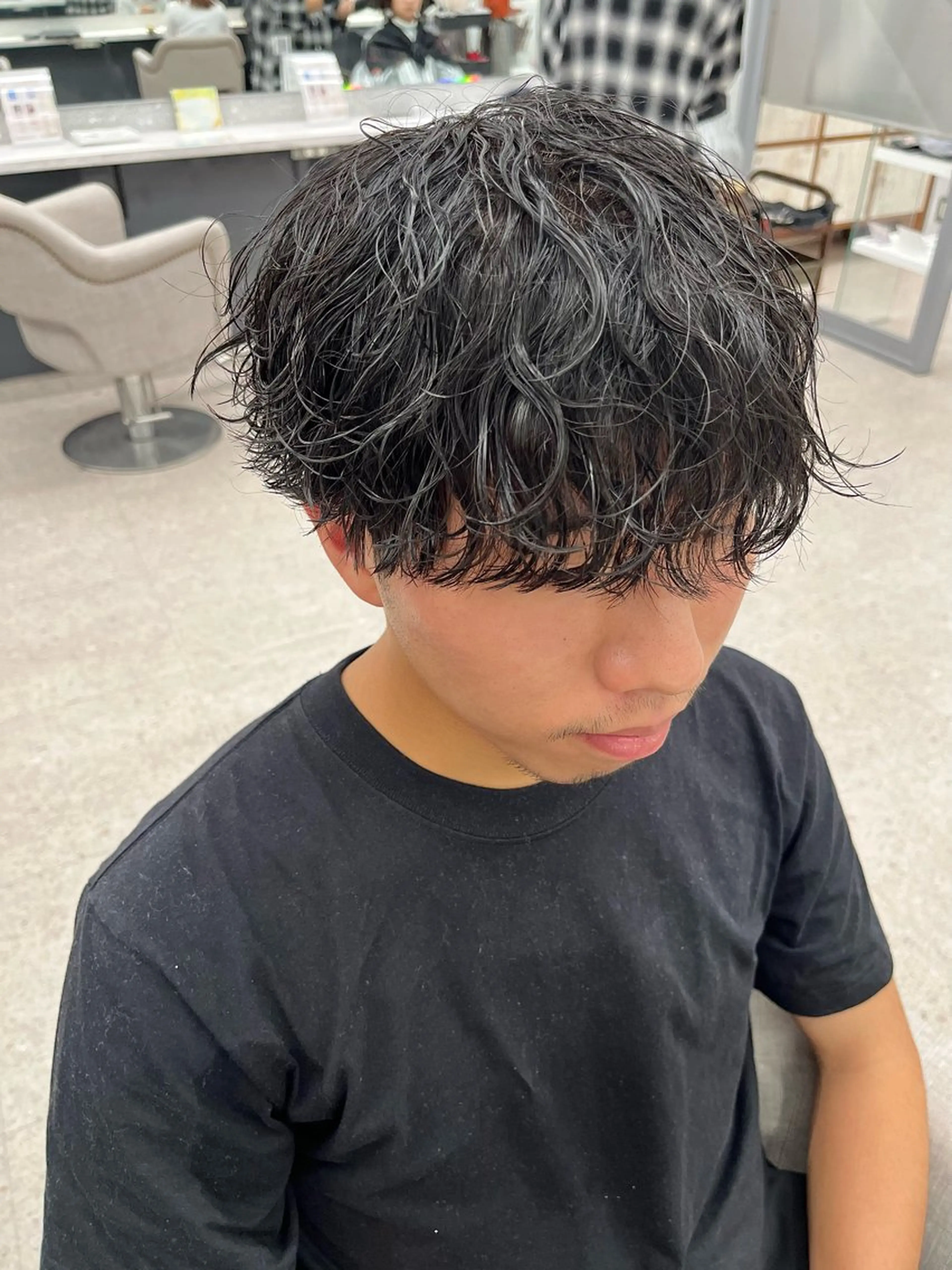 パーマ メンズ メンズパーマ 波巻きパーマ カット パーマ 🍐シャドウパーマ メンズ特化/守岡🍐のヘアスタイル