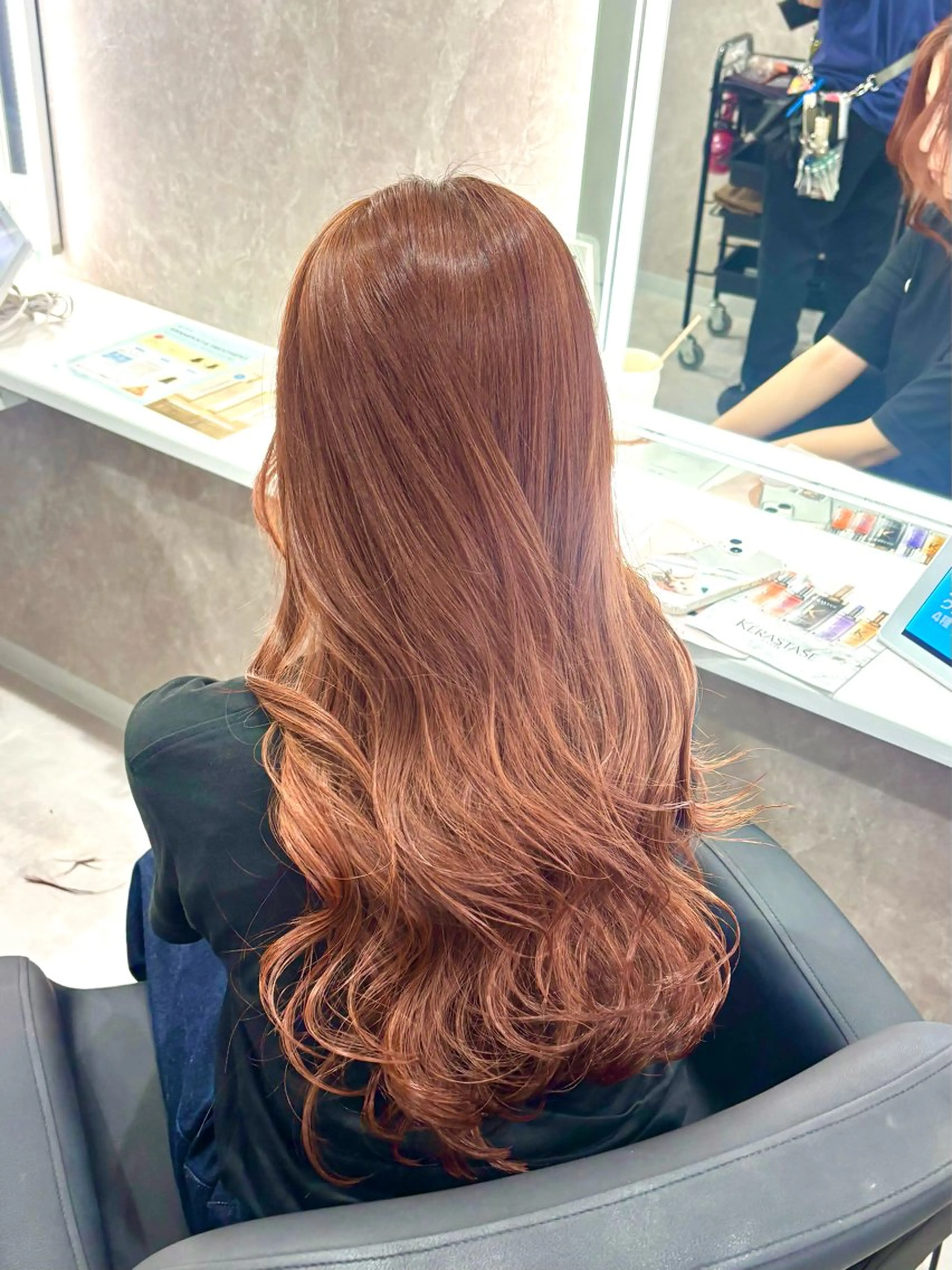 ロング オレンジブラウン ヘアカラー 🎀柔らか暖色カラ ー💕sayakaのヘアスタイル