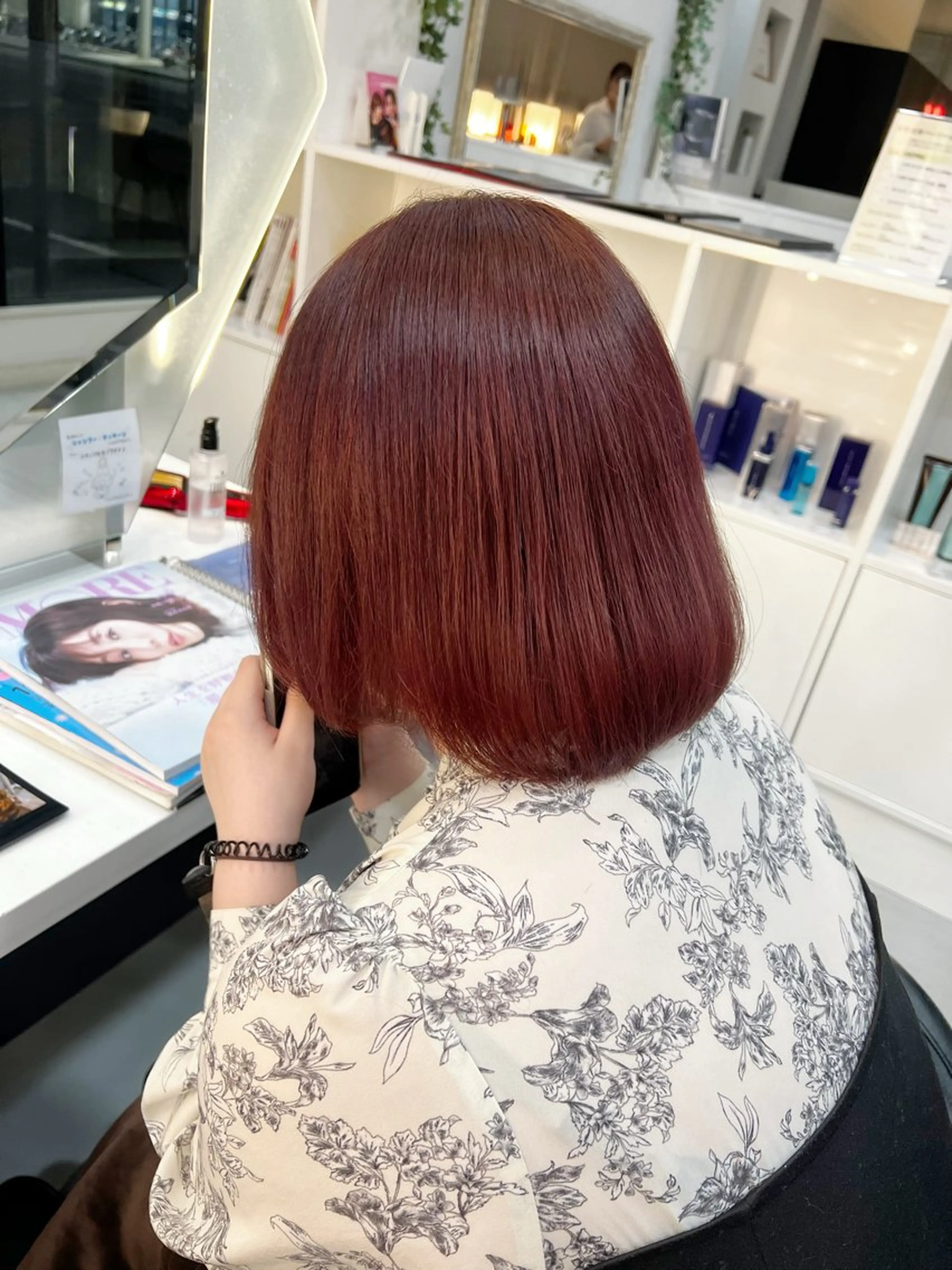 ミディアム カラー 韓国風顔まわり/ベー ジュ/マツエク♡美咲のヘアスタイル