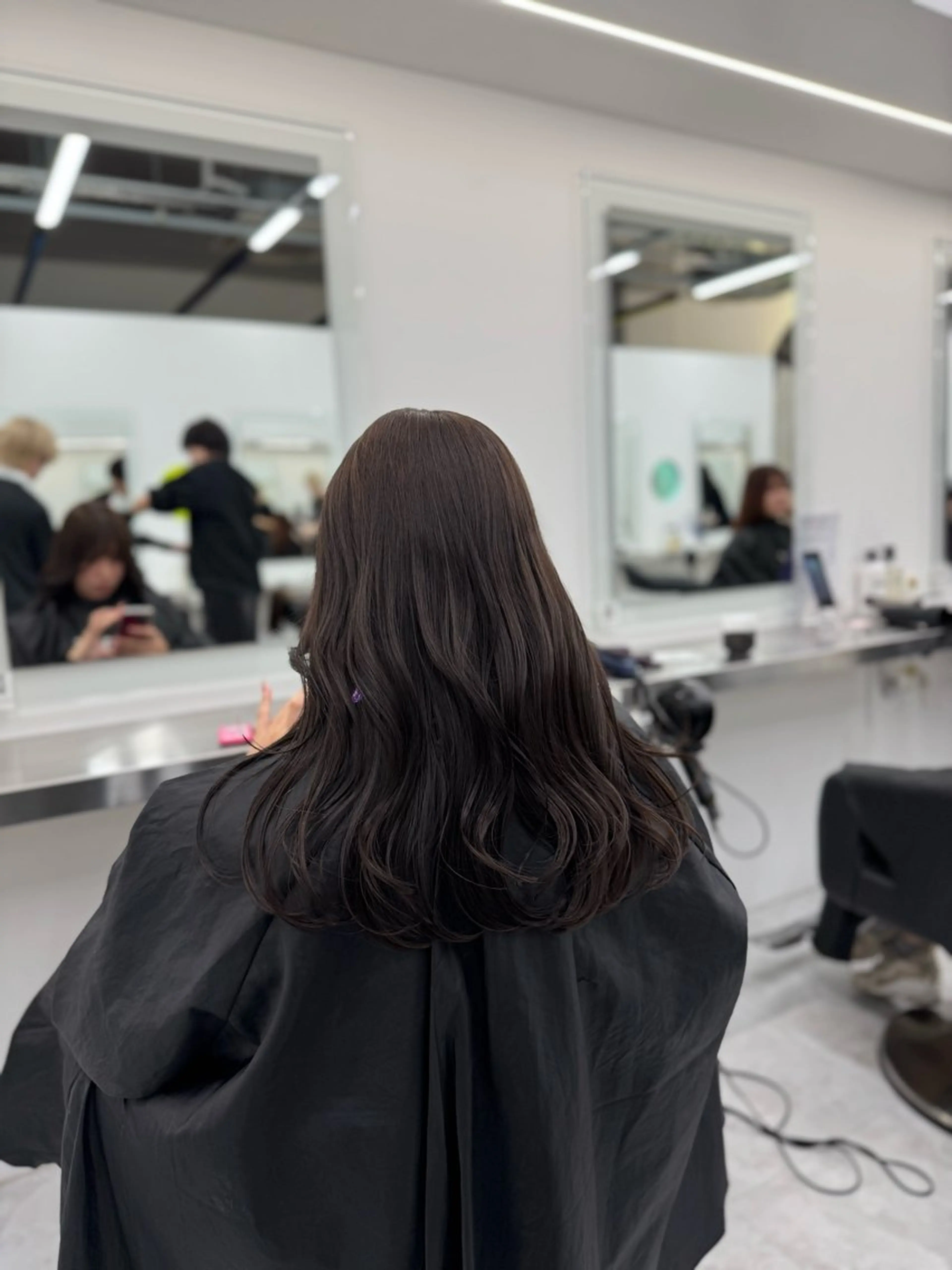 ロング カラー ヘアカラー トリートメント ヘッドスパ ヘアセット ブリーチなし🤍透明 感カラー🤍しゅうじのヘアスタイル