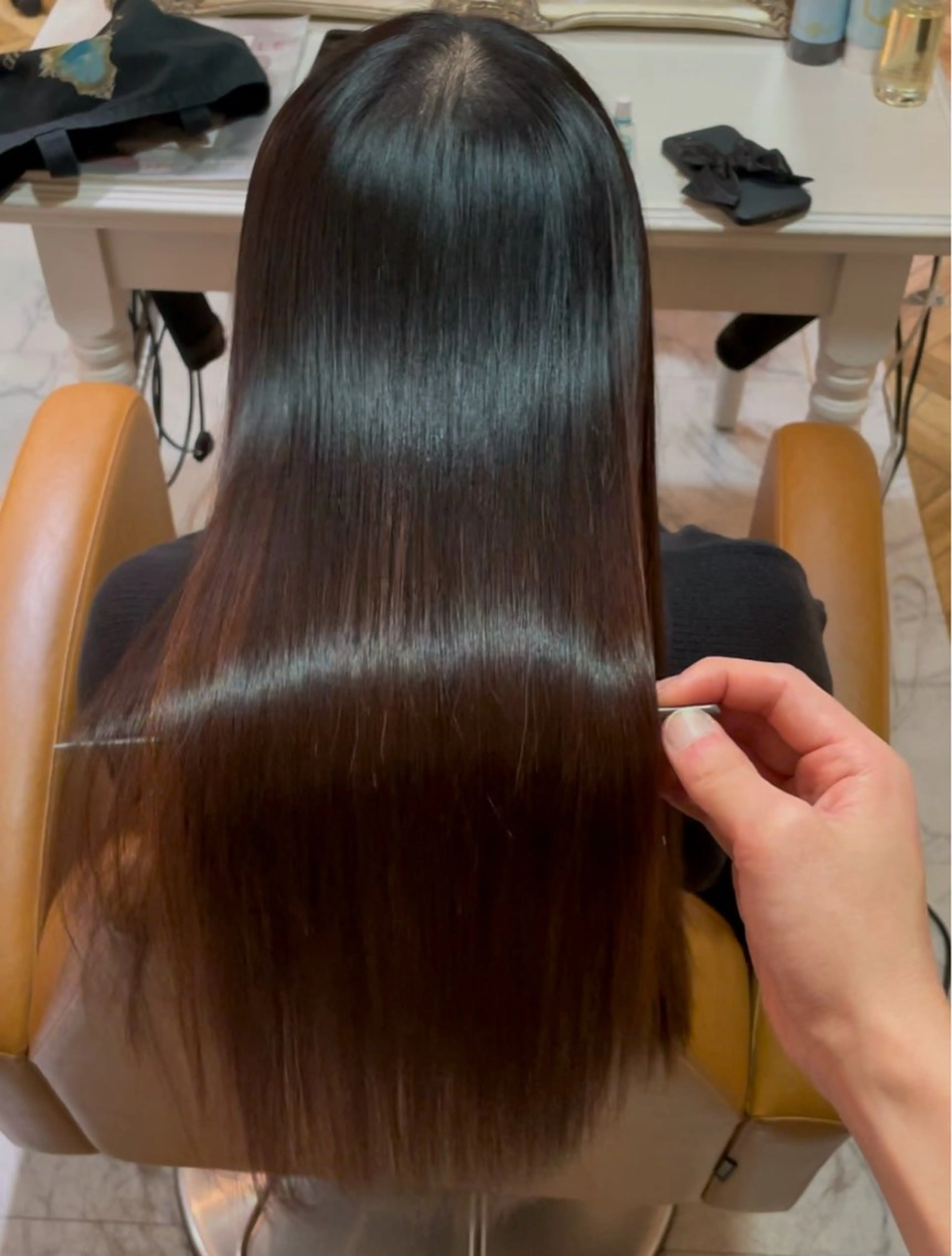 ロング 髪質改善 韓国風ヘア レイヤーカット 縮毛矯正 カット 縮毛矯正 トリートメント 美髪縮毛矯正🤍 髪質改善/Shinaのヘアスタイル