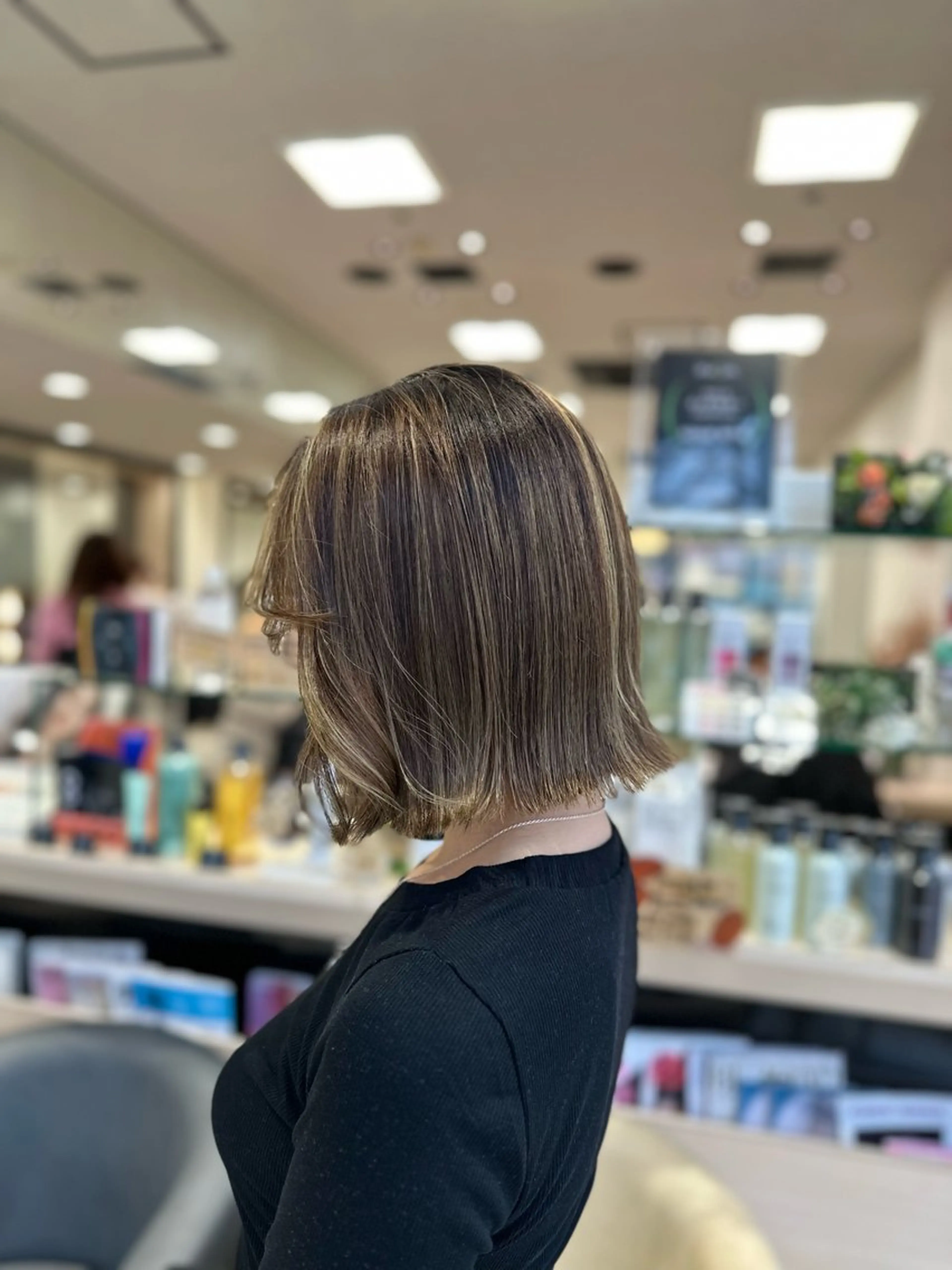 ミディアム カラー ヘアカラー クロスパーマ/うる艶 カラー/Kurumiのヘアスタイル