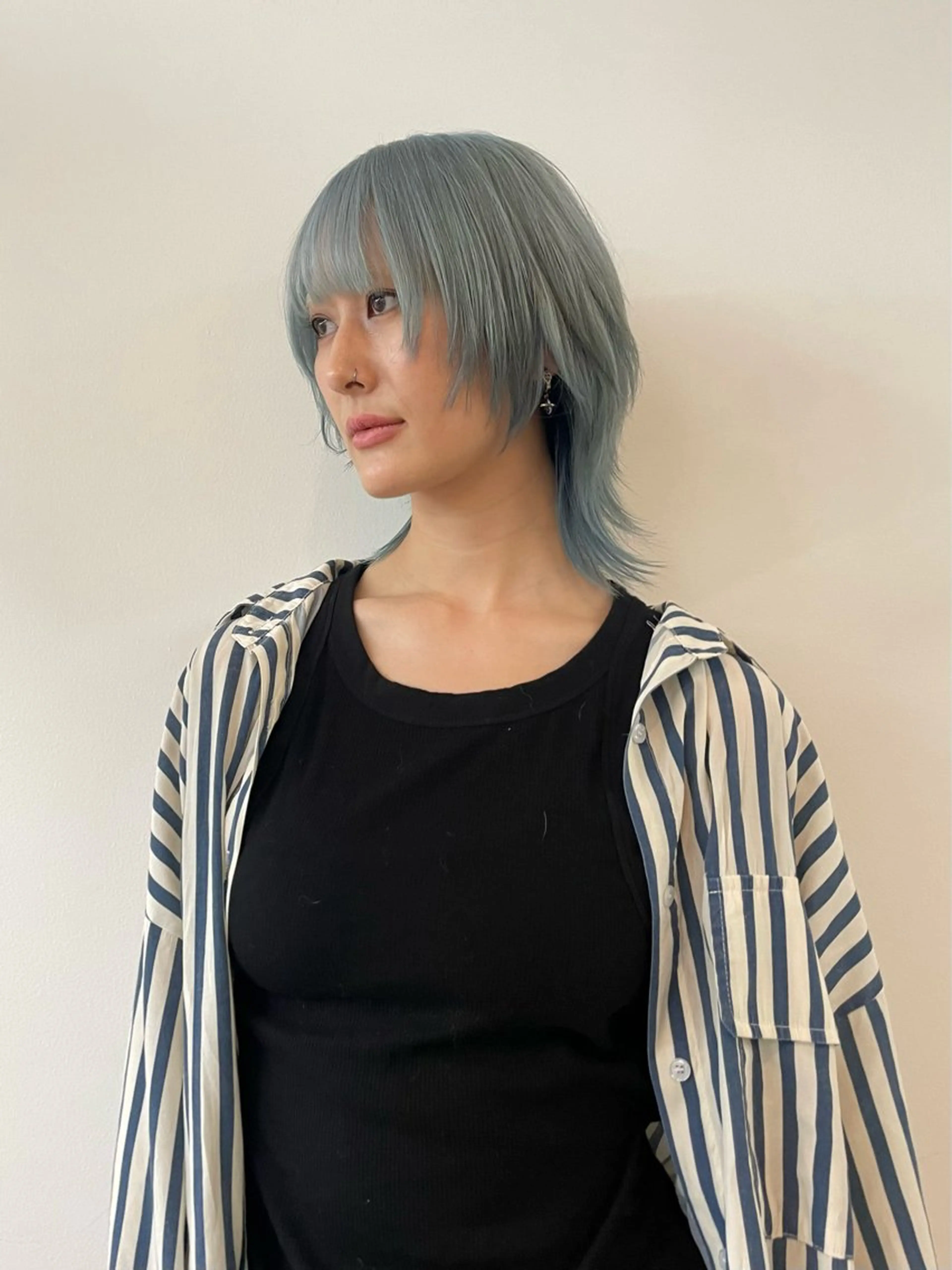 カラー ブルーカラー ヘアカラー トリートメント ハイトーン/レイヤー 🌸さくらのヘアスタイル