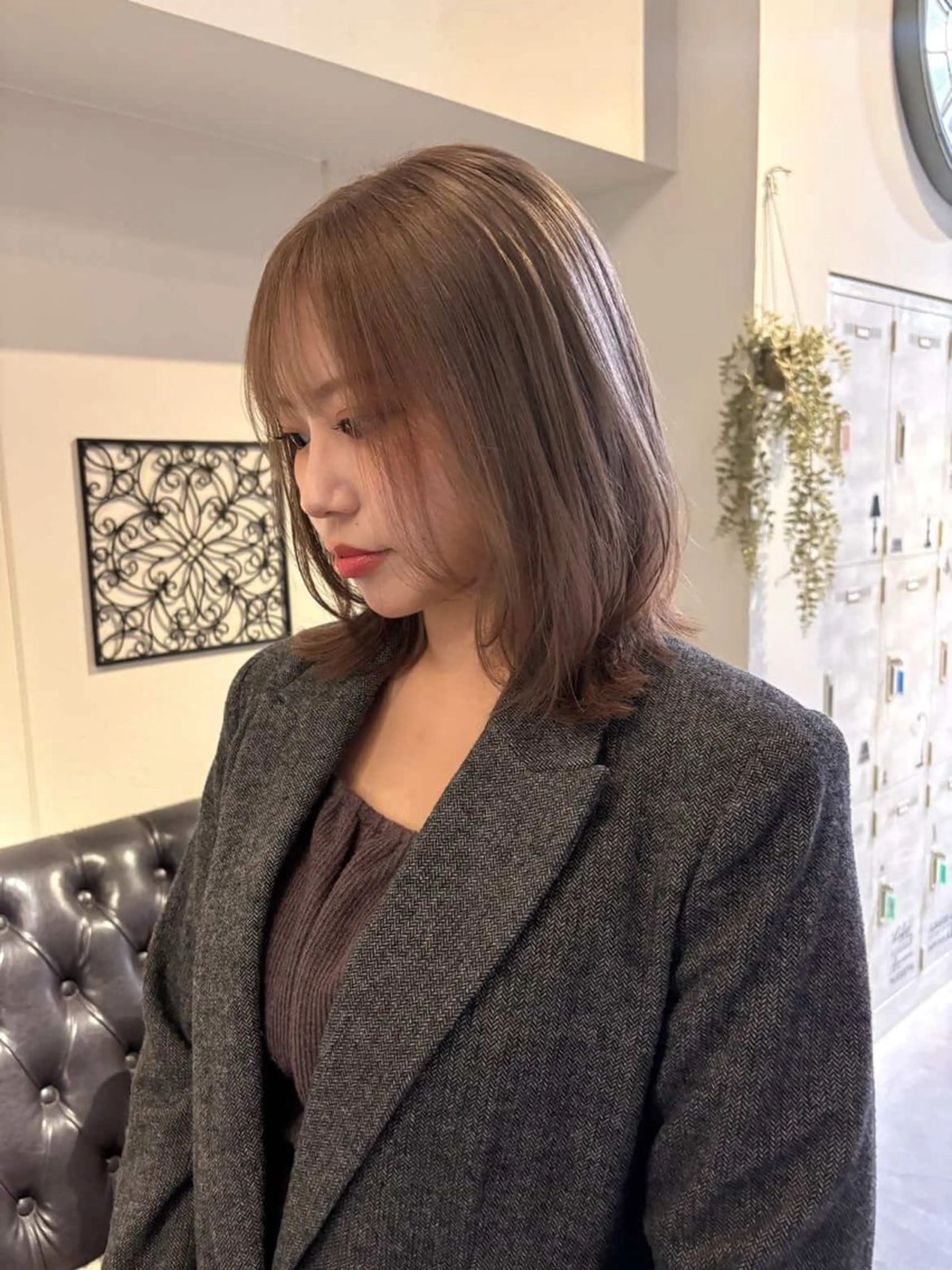 ミディアム カラー ヘアカラー hair design chouchou所属・ichika/福岡 /透明感カラー🤎のヘアスタイル