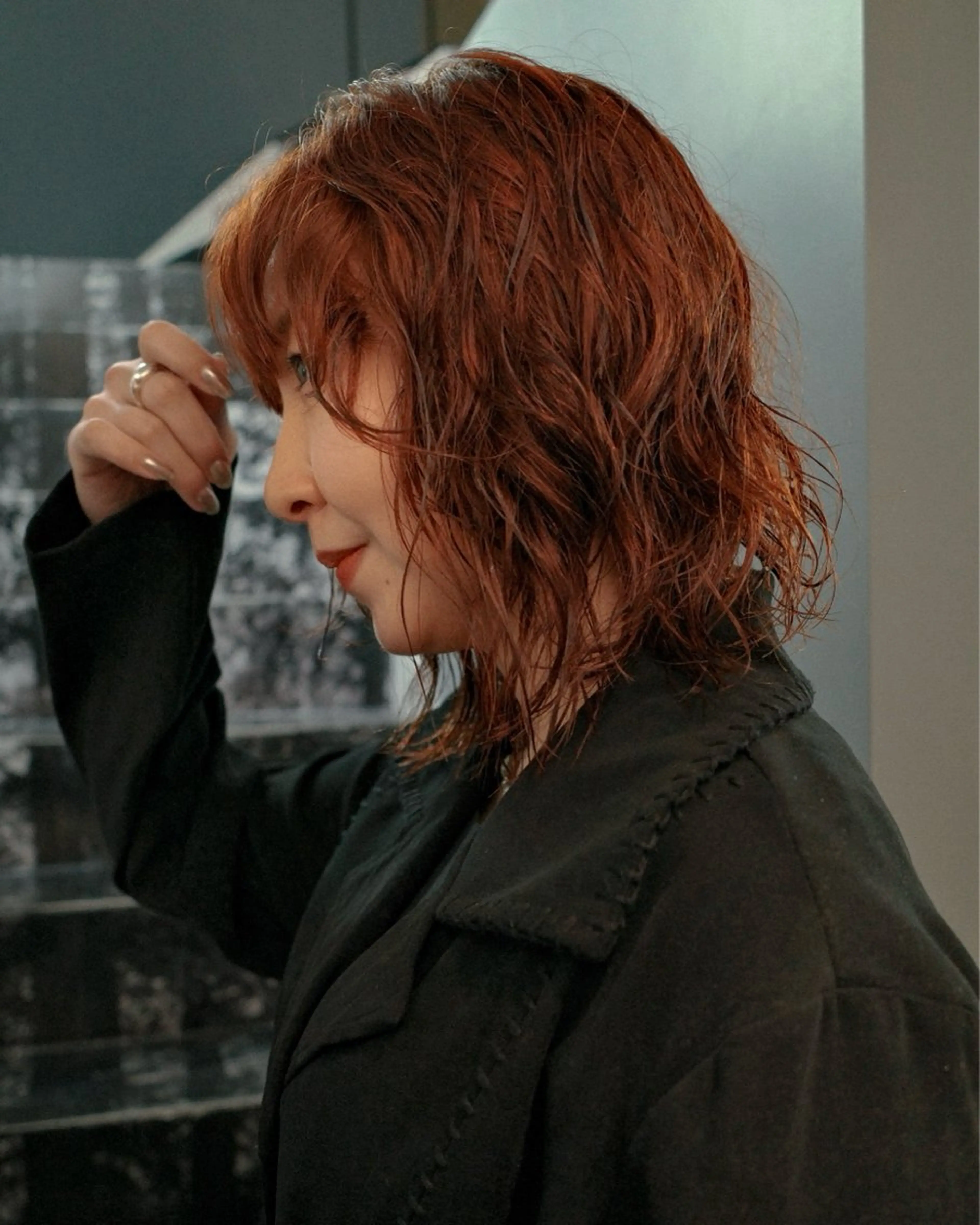 ミディアム カラー パーマ カット ヘアカラー パーマ レイヤー/パーマ /ウルフ/nabeのヘアスタイル