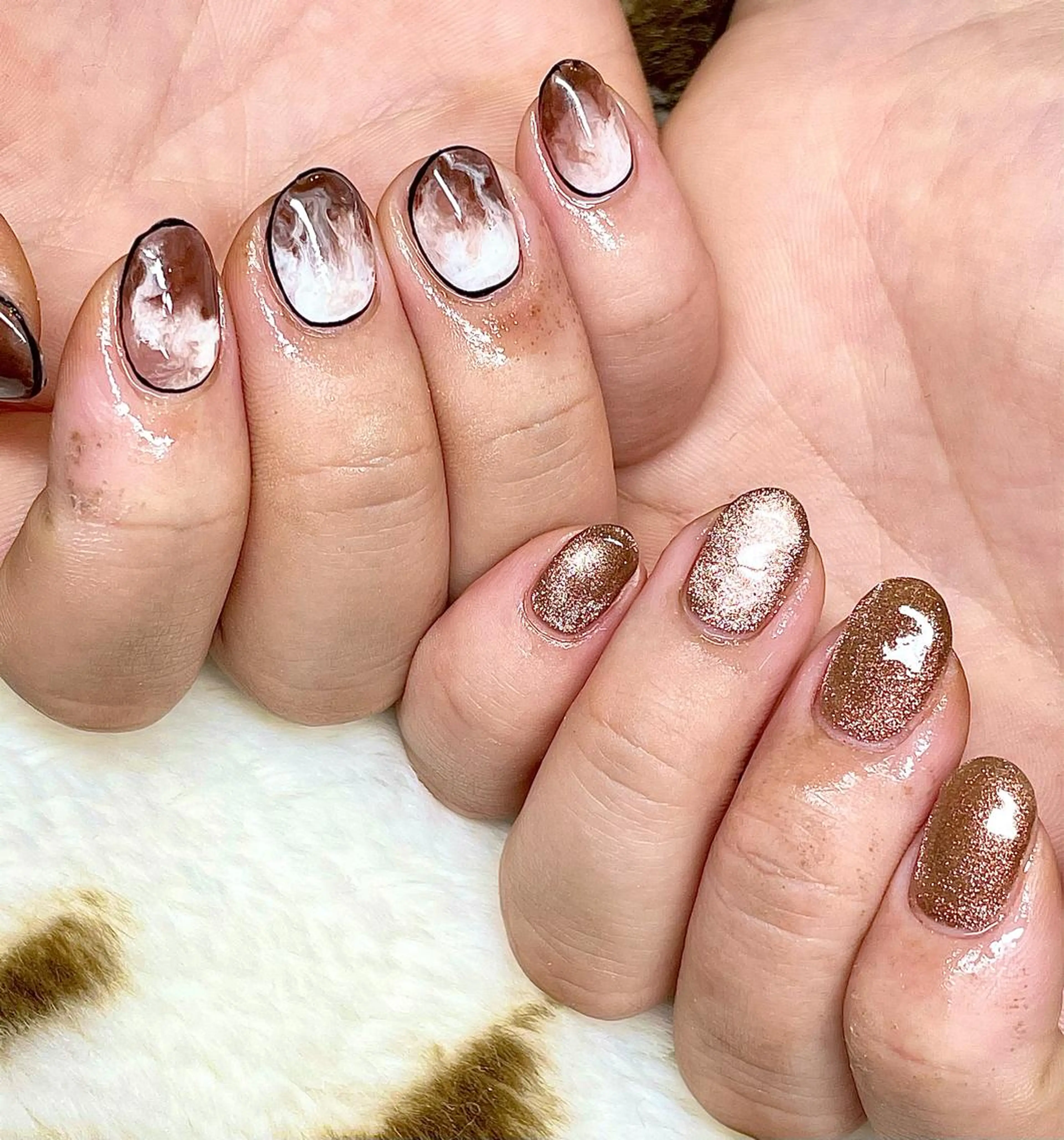 ショート カラー パーマ ヘアアレンジ メンズ キッズ ネイル マツエク・マツパ マグネットネイル nail&eye Aoのマツエク・マツパデザイン