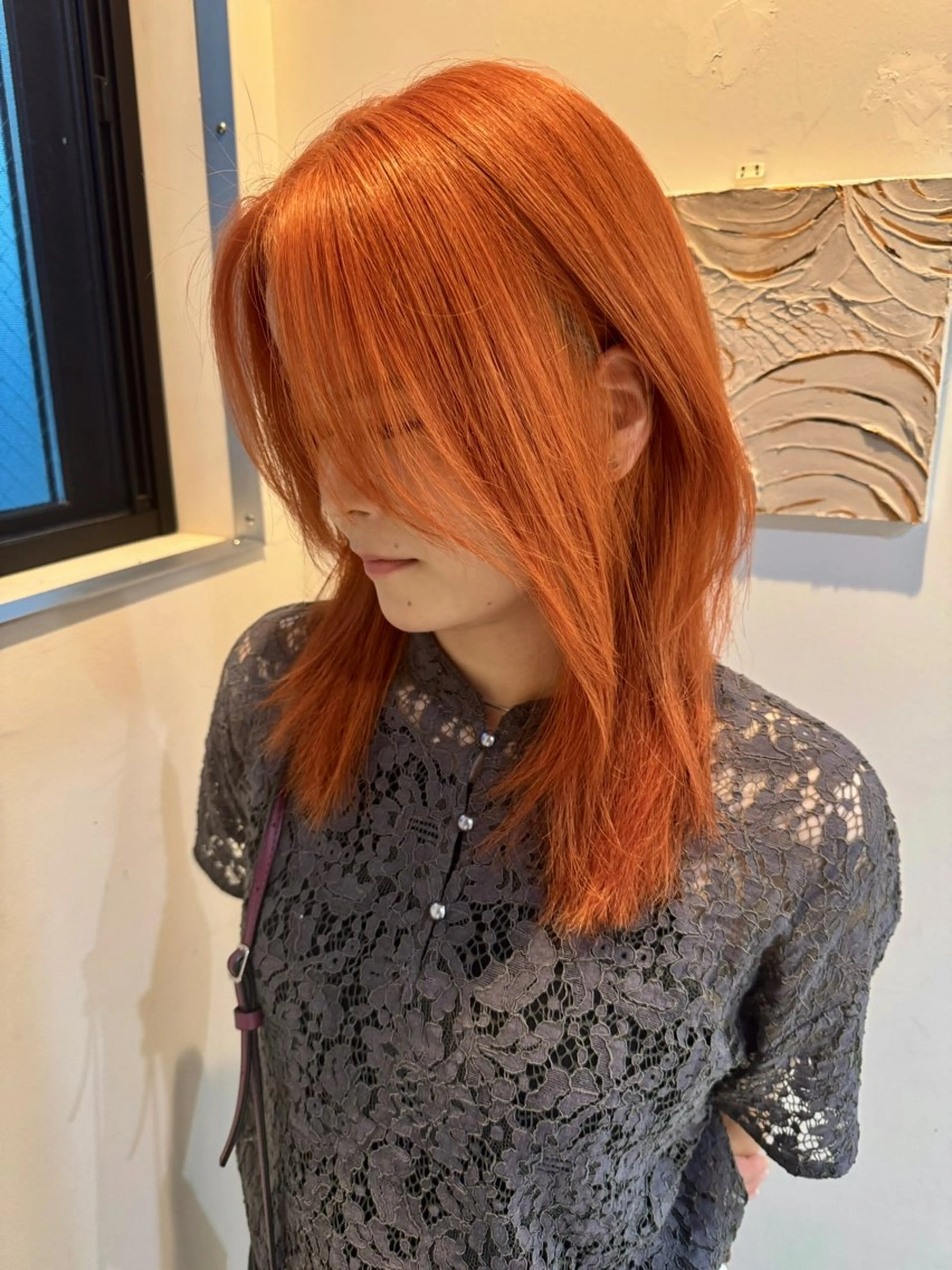 ミディアム カラー ヘアカラー トリートメント コイデ リュウセイのヘアスタイル