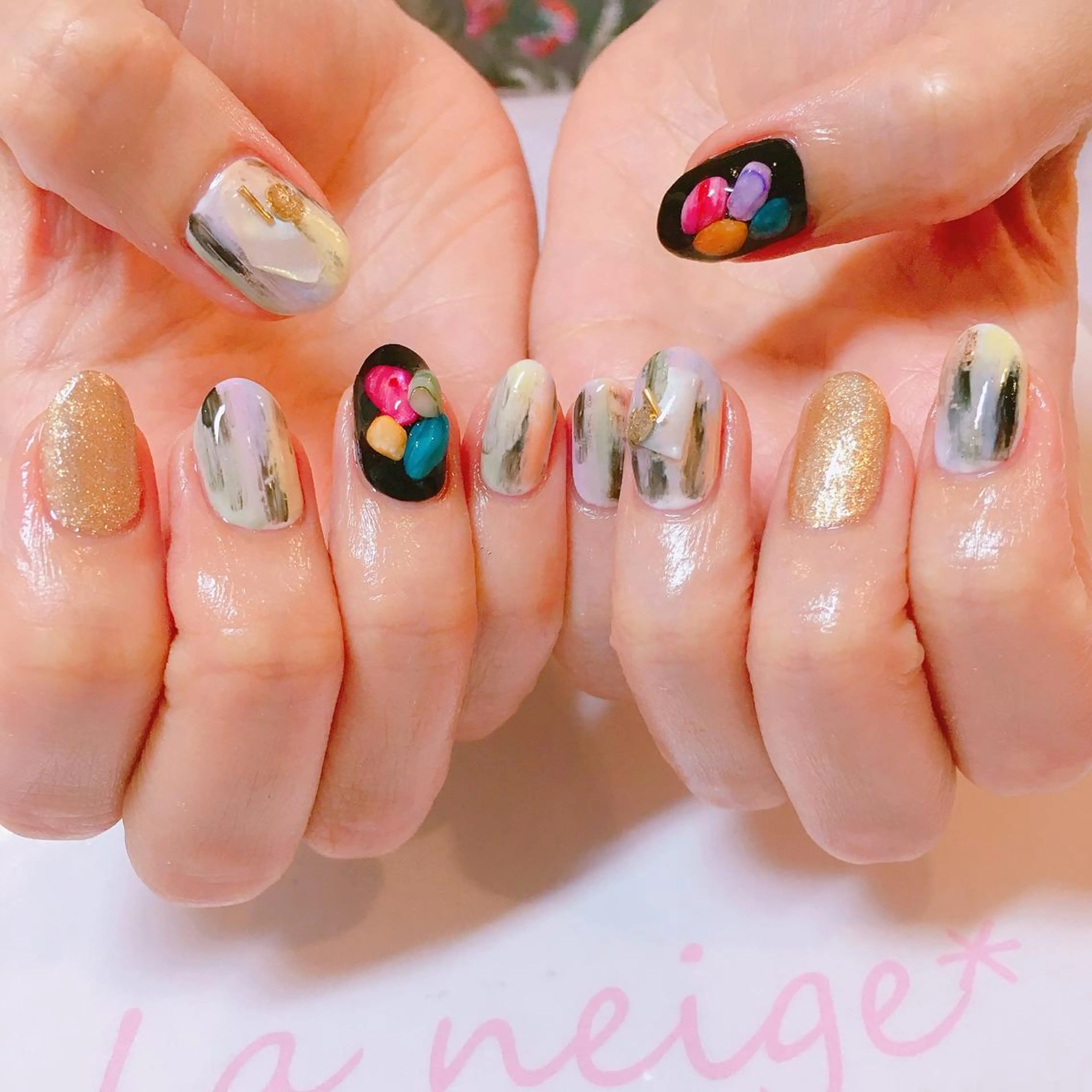 ネイル La neige* yuki 🥯🍑のネイルデザイン