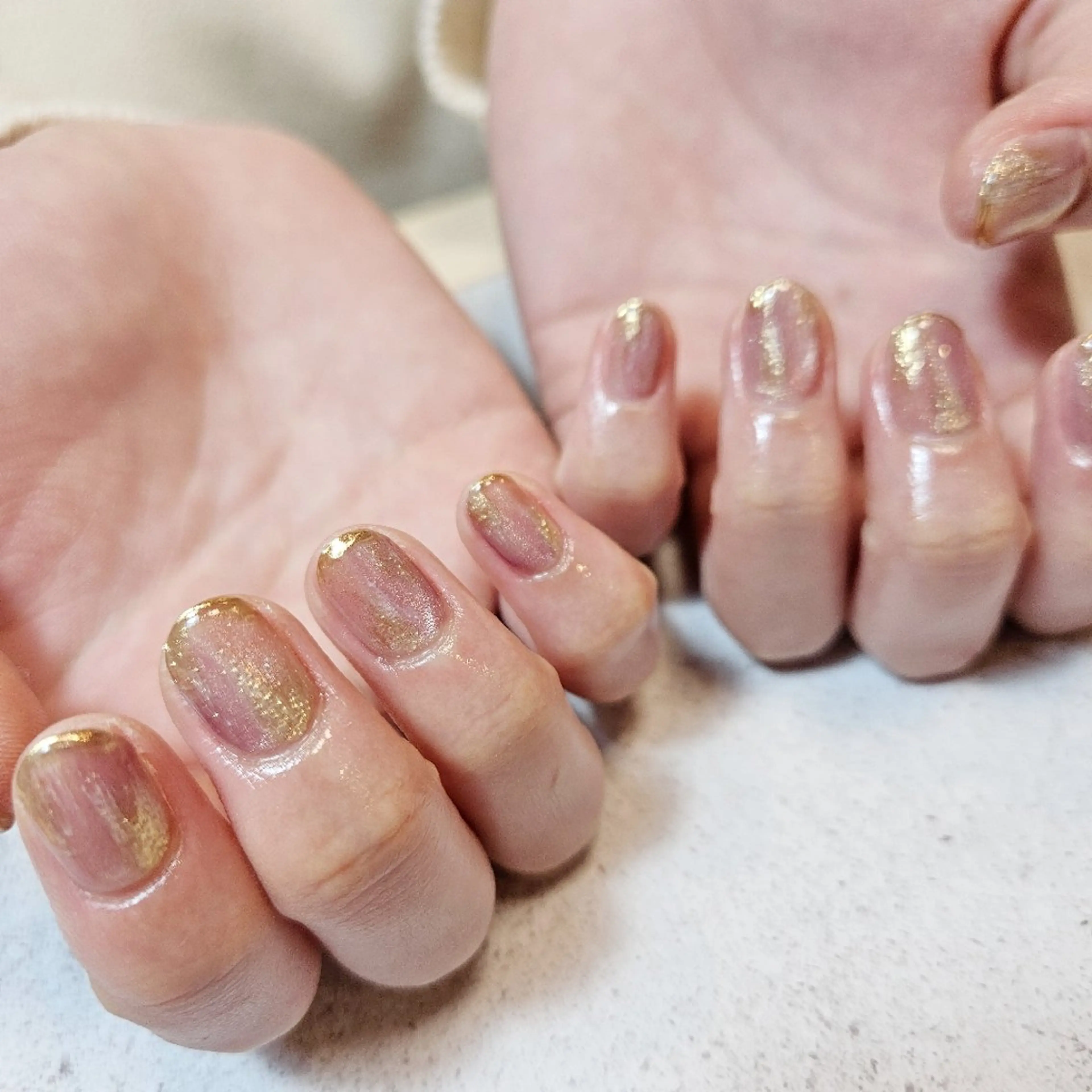 ネイル 氷ネイル・うるうるネイル キラキラネイル 韓国ネイル ミラーネイル Nailsalon manoのネイルデザイン