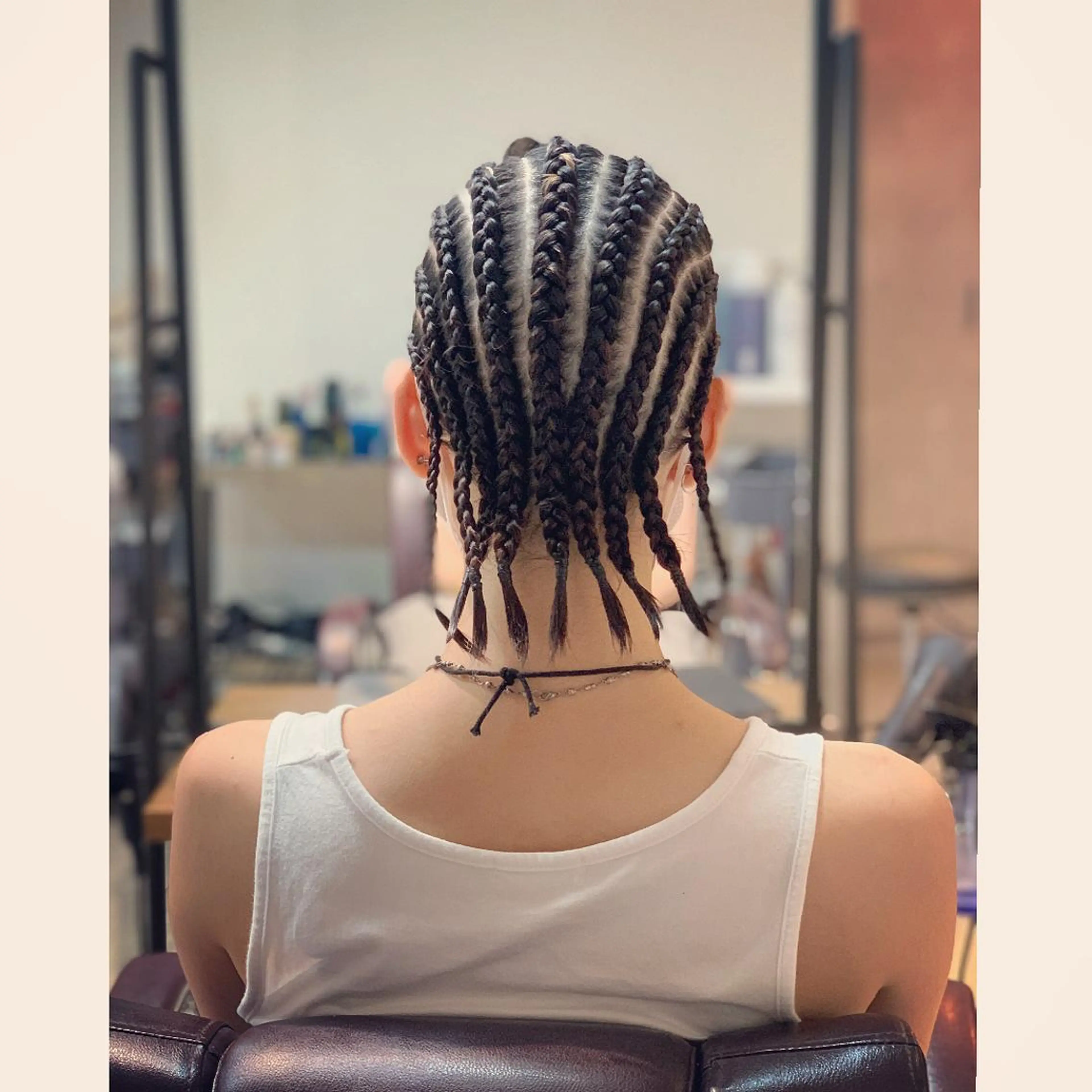 セミロング カラー パーマ ヘアアレンジ メンズ キッズ BRAIDS💎愛子 大人ハイライト💎のヘアスタイル