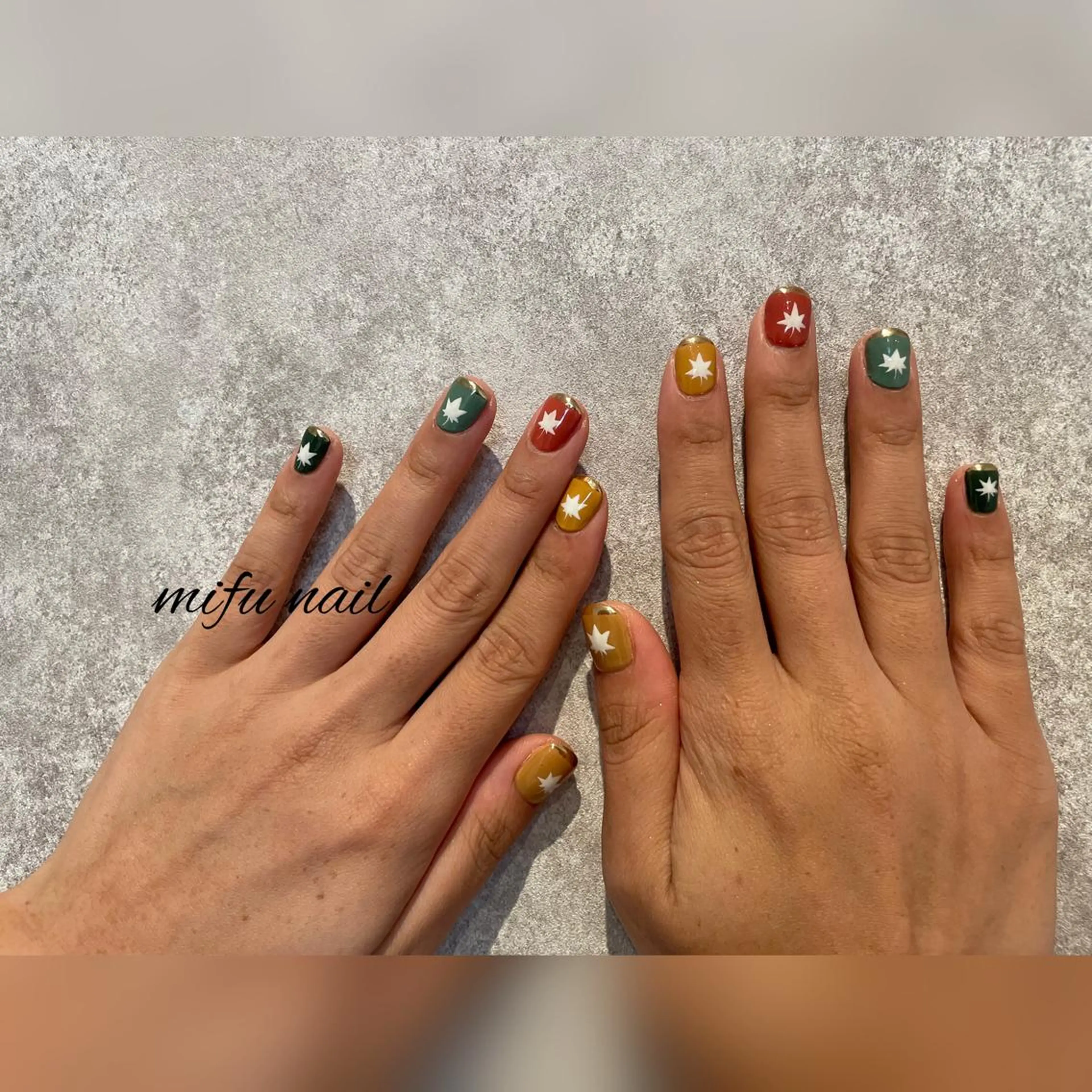 ショート ネイル ハンドネイル ハンドケア 大田 美笛香のネイルデザイン