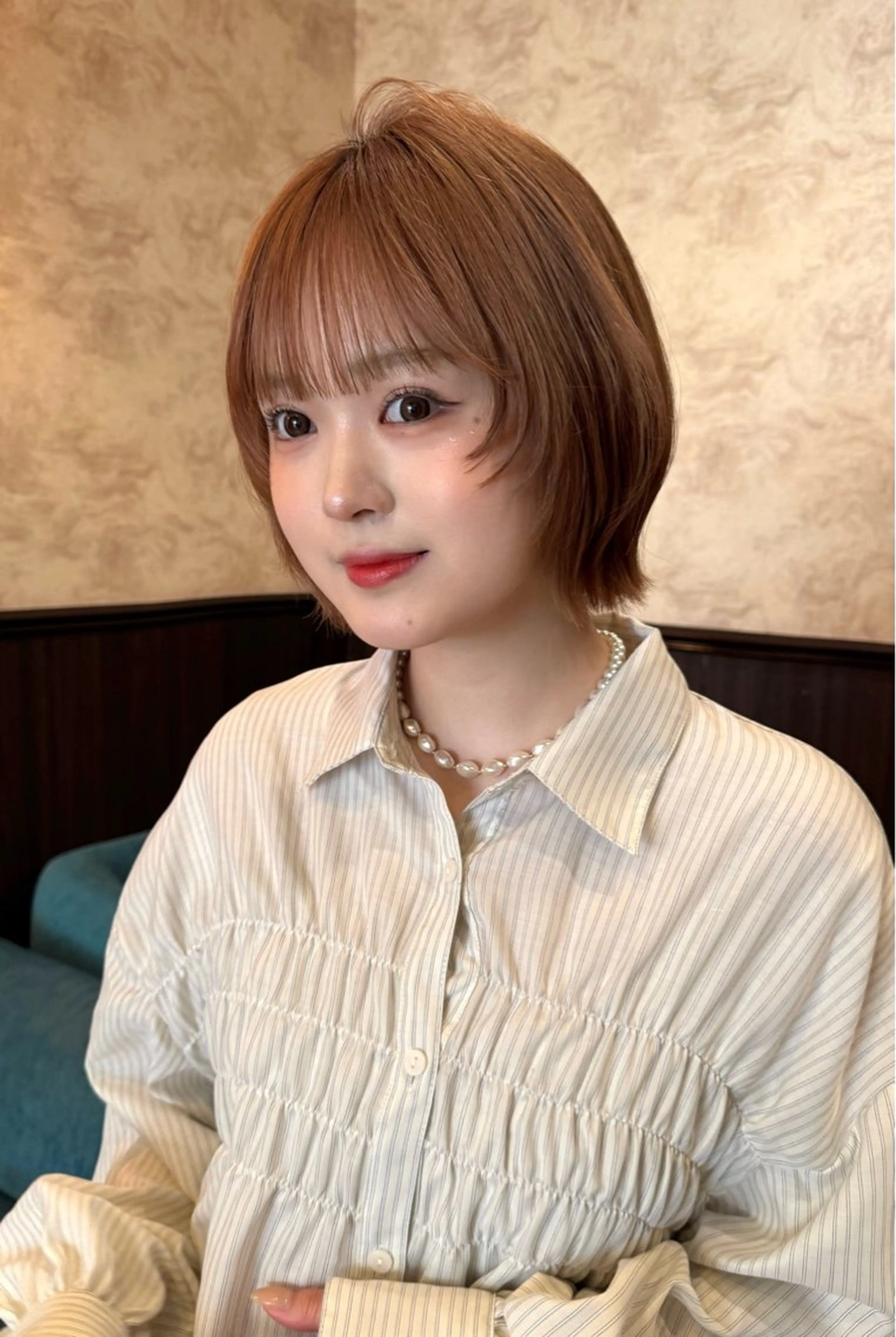 ショート カット ヘアカラー トリートメント ボブ/透明感カラー /艶髪/しなる🌷のヘアスタイル