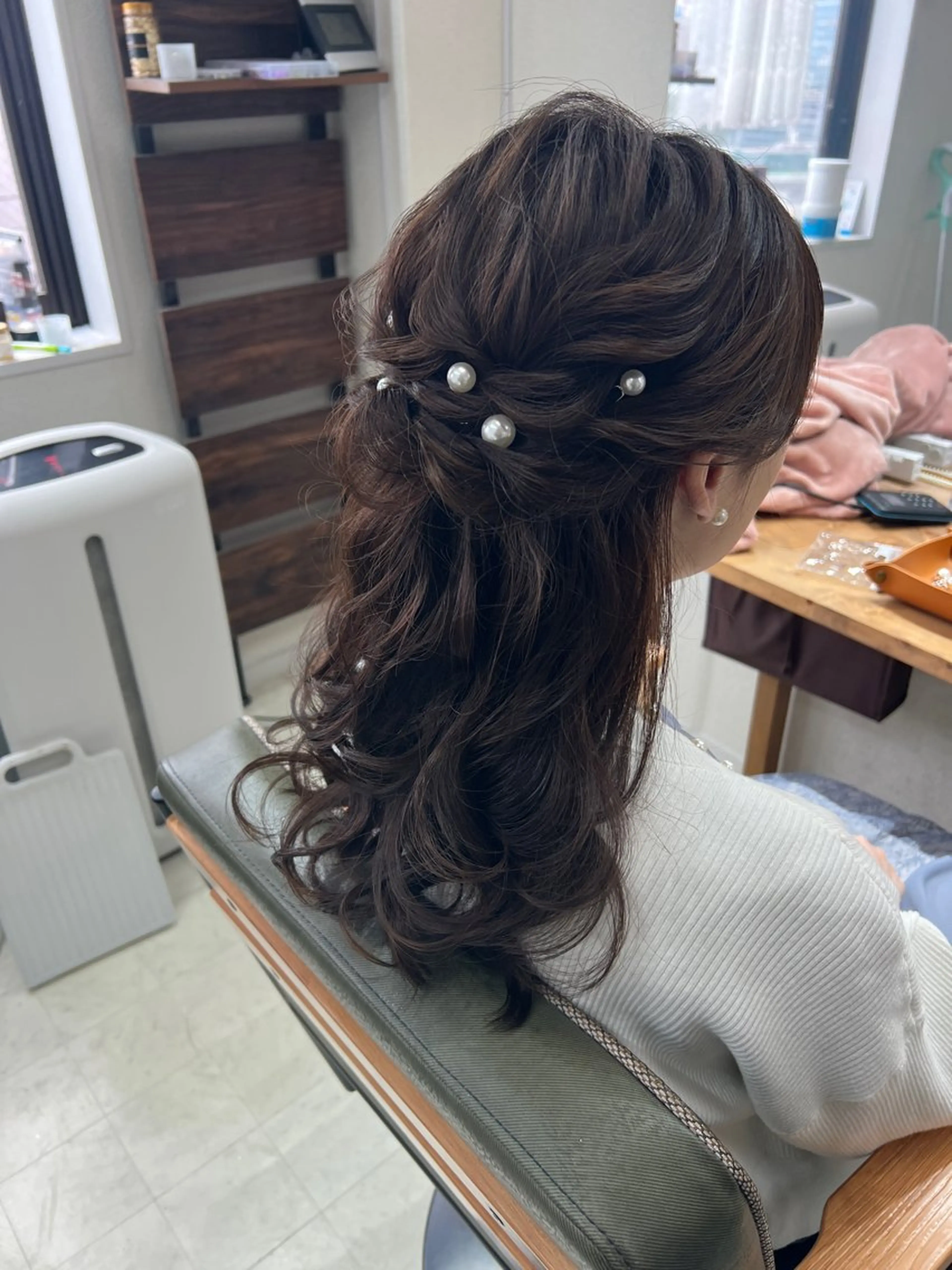 ロング ヘアアレンジ ハーフアップ 山室 敬義のヘアスタイル