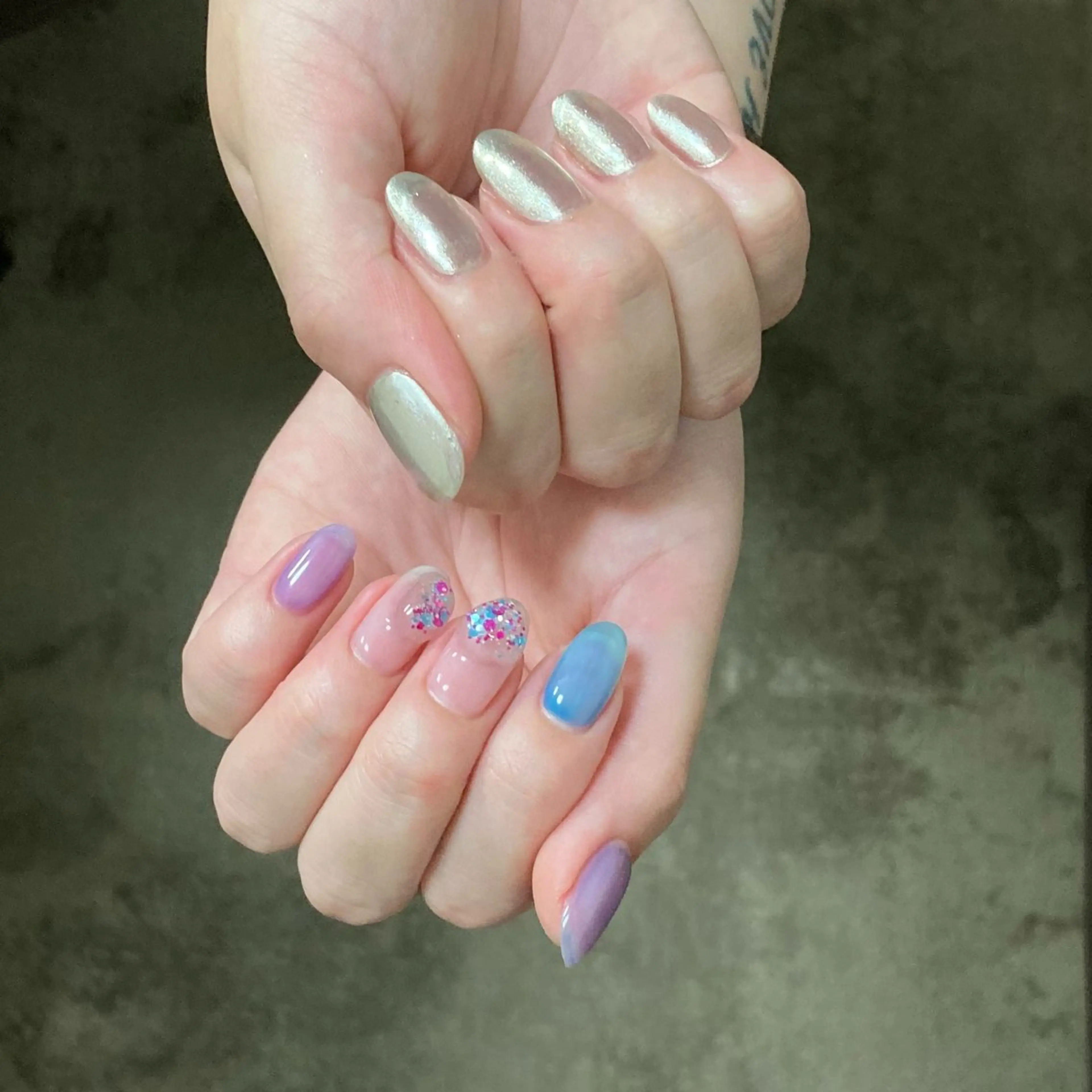 ネイル ミラーネイル m美.所属・m美.ーエムミー 【nail&eye】のネイルデザイン
