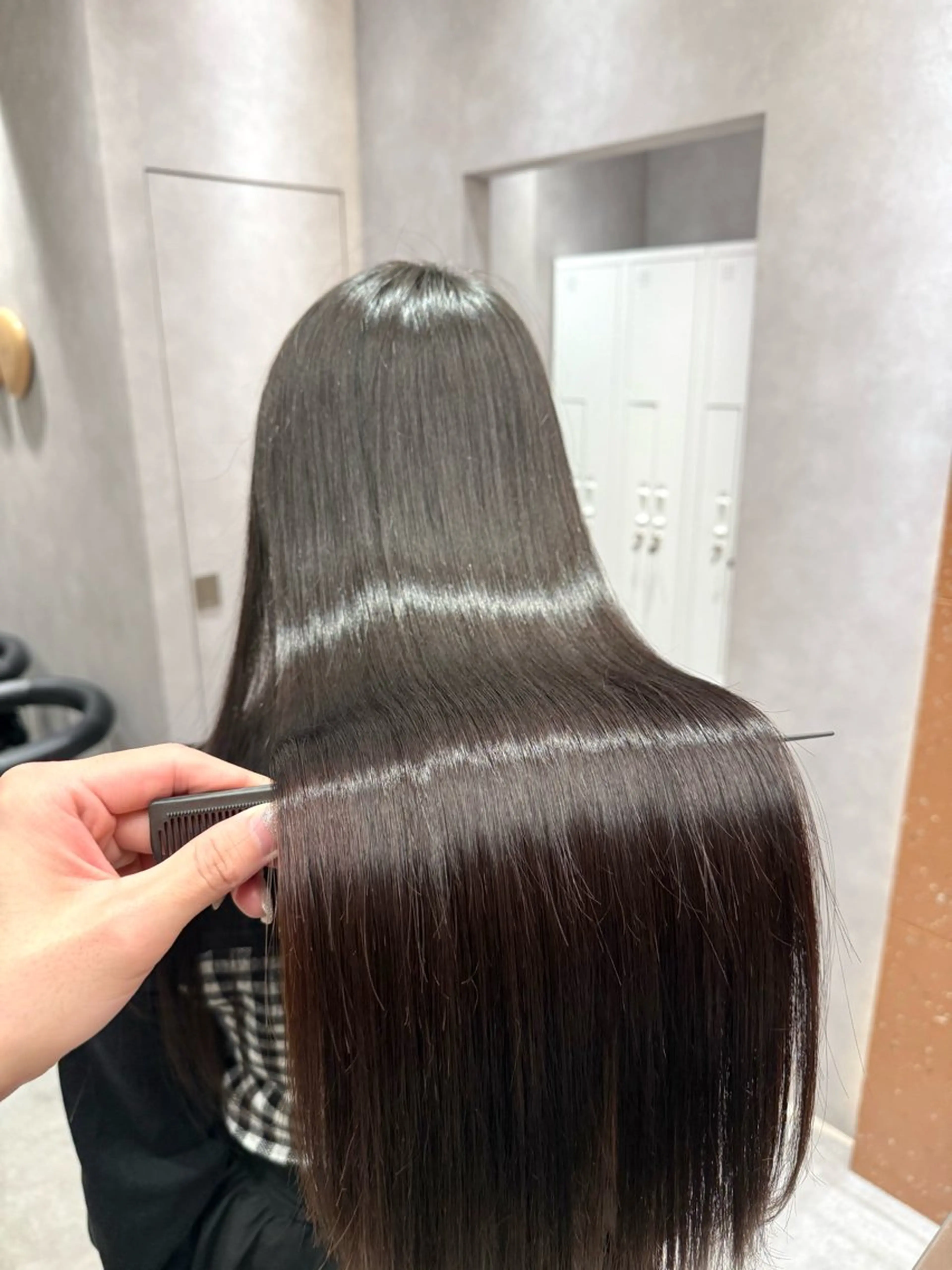 ロング カラー パーマ ヘアアレンジ 髪質改善 縮毛矯正 縮毛矯正 salowin新宿East3階所属・艶美髪/髪質改善 /縮毛矯正/木元渓太のヘアスタイル