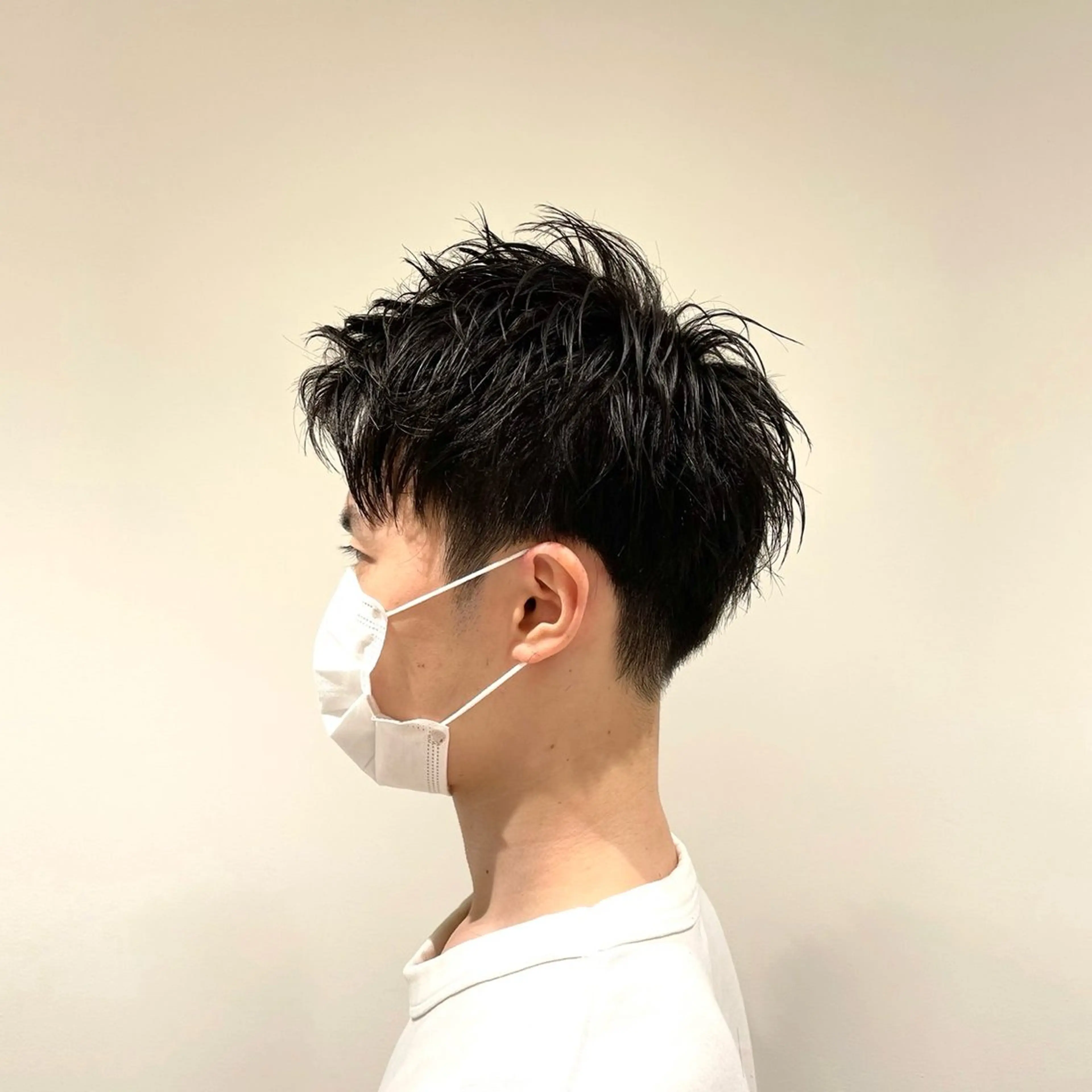 メンズ 【シャドウパーマ センターパート】義心のヘアスタイル