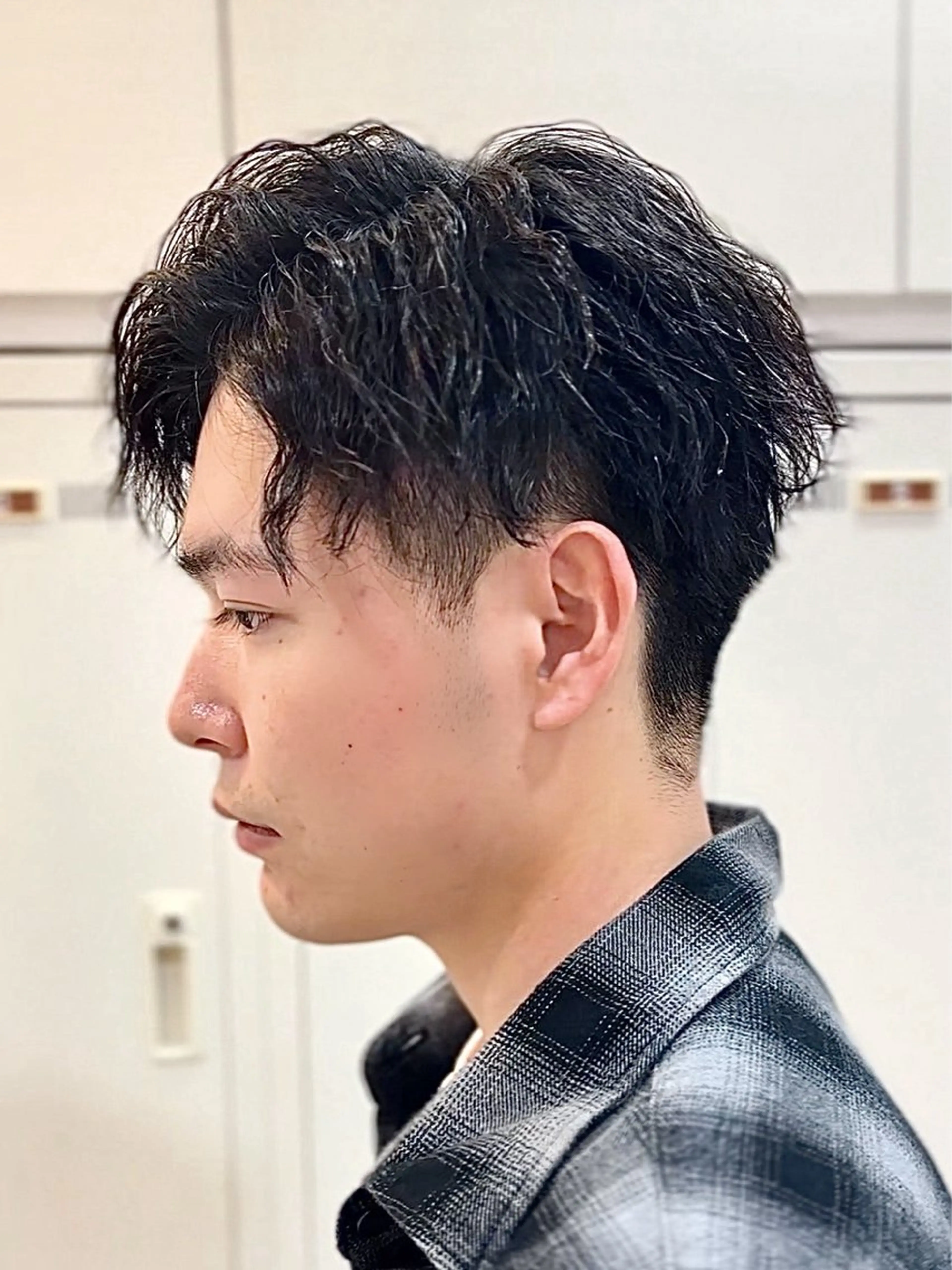 ショート パーマ メンズ 🩵波巻き／ツイスパ HARU💎のヘアスタイル